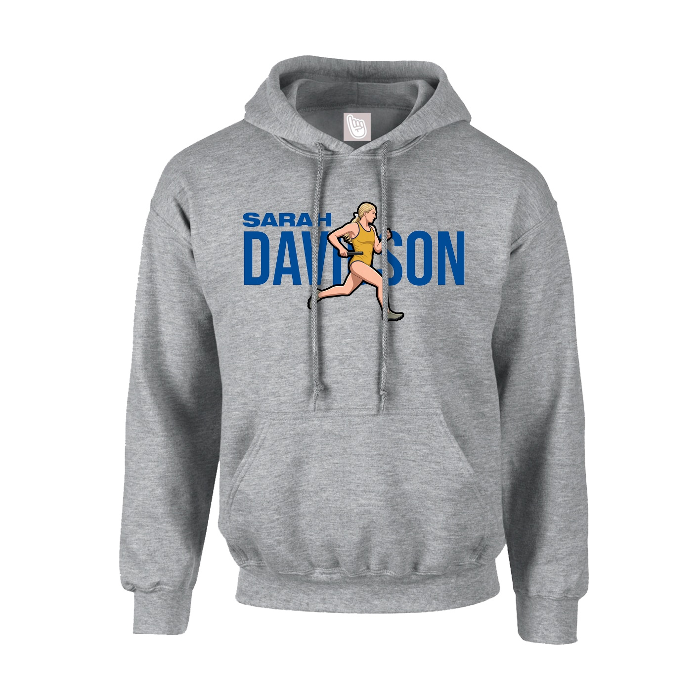 Youth Hoodie — Player Name in Grey