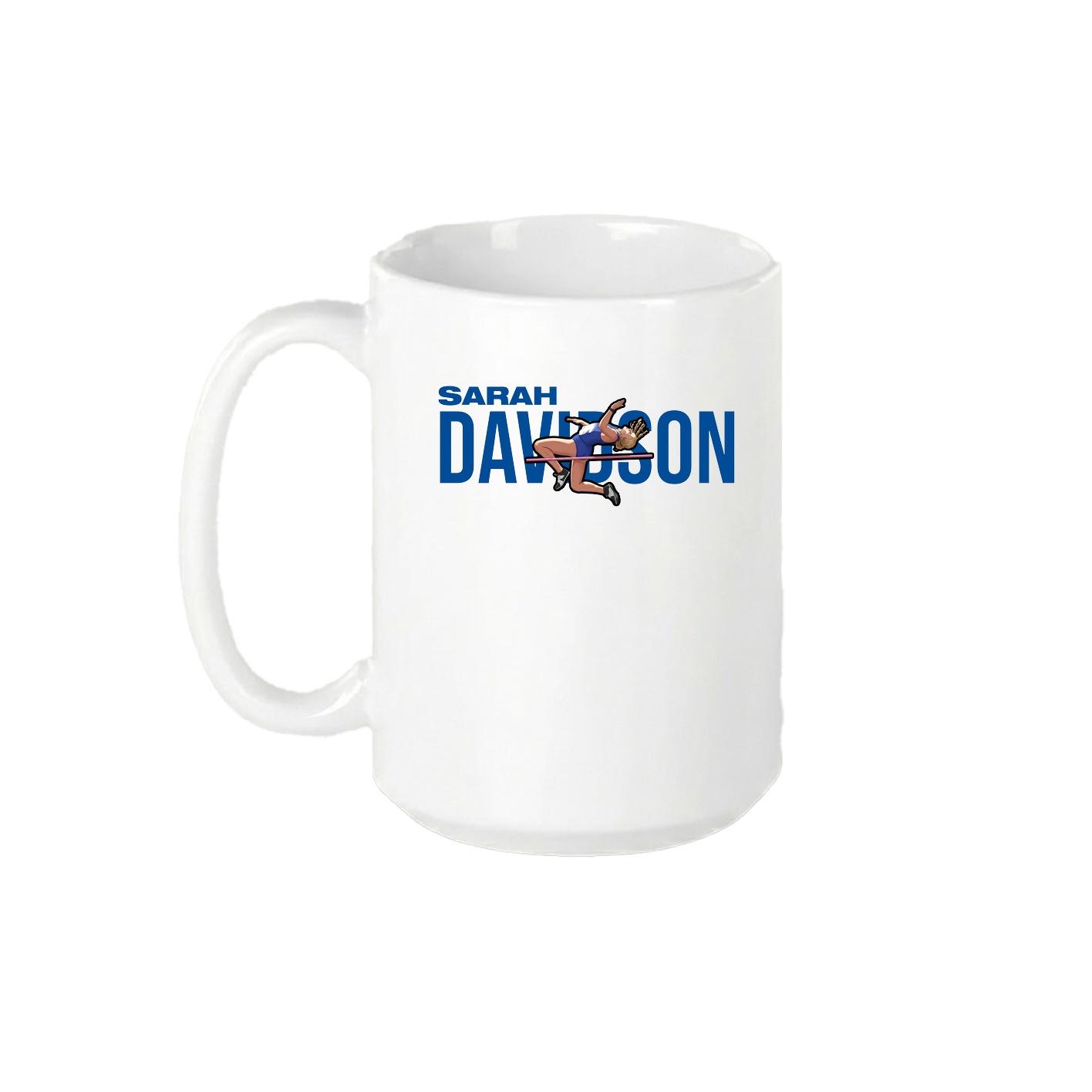 15oz Coffee Mug — Player Name in White