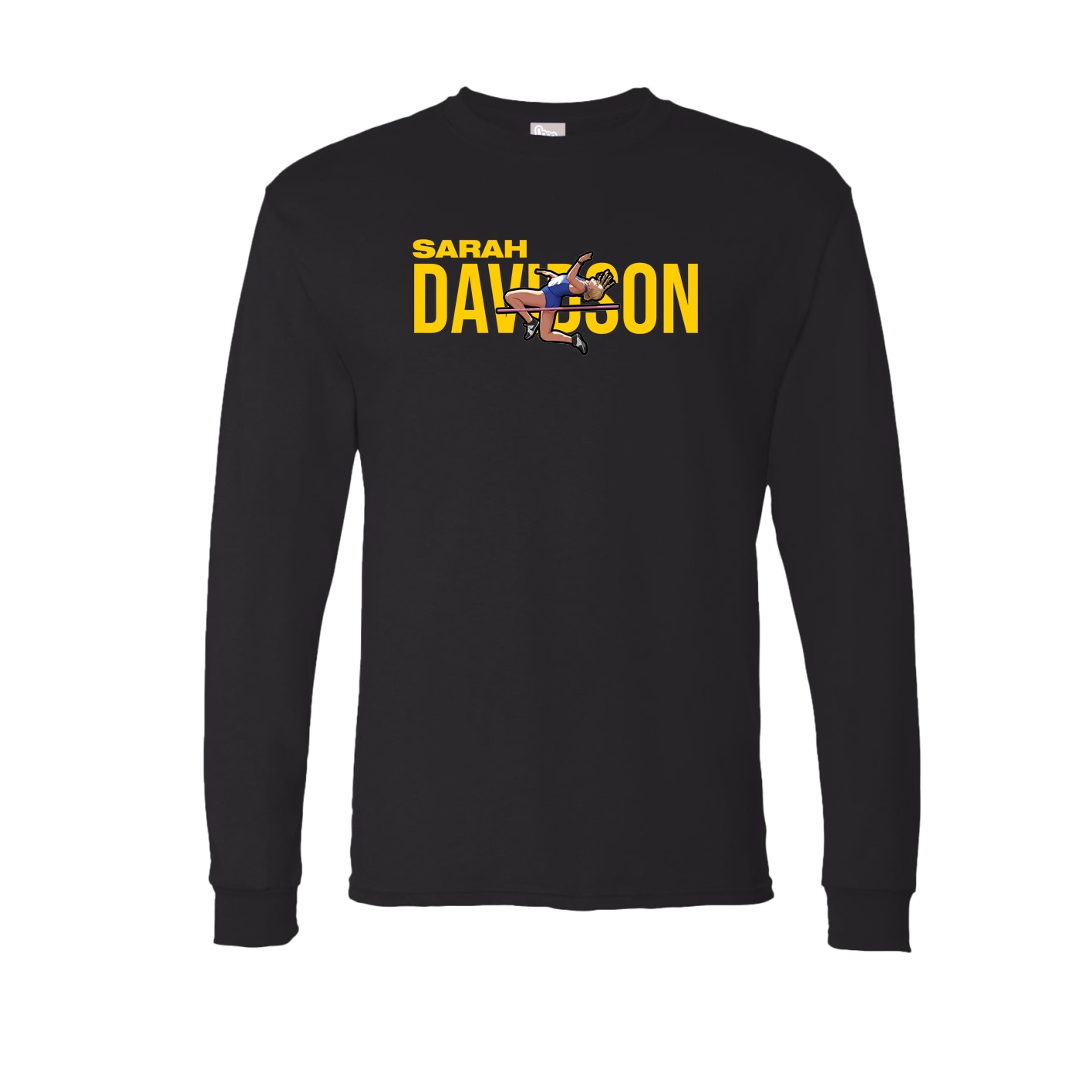 Long Sleeve Tee — Player Name in Black