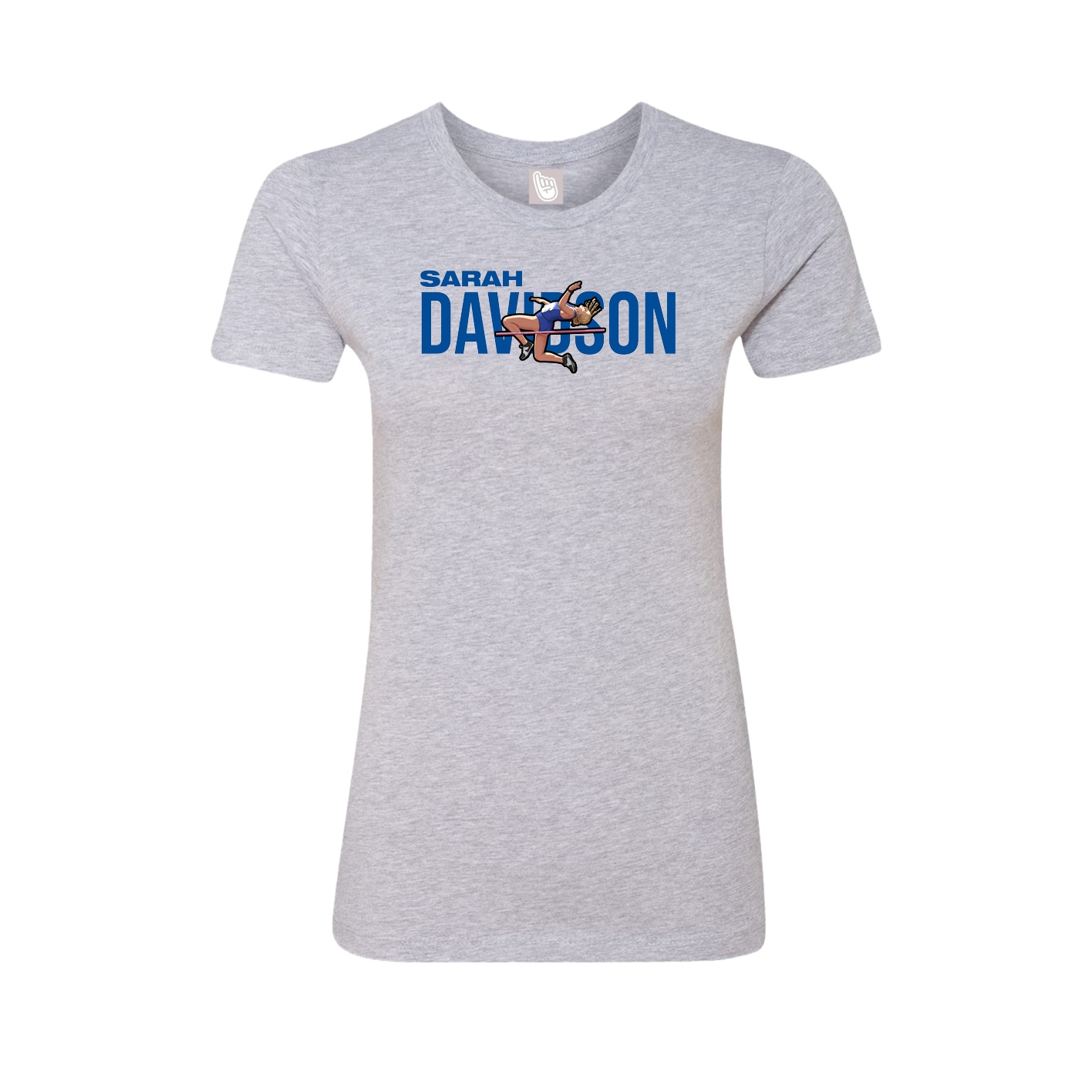 Womens Tee — Player Name in Grey