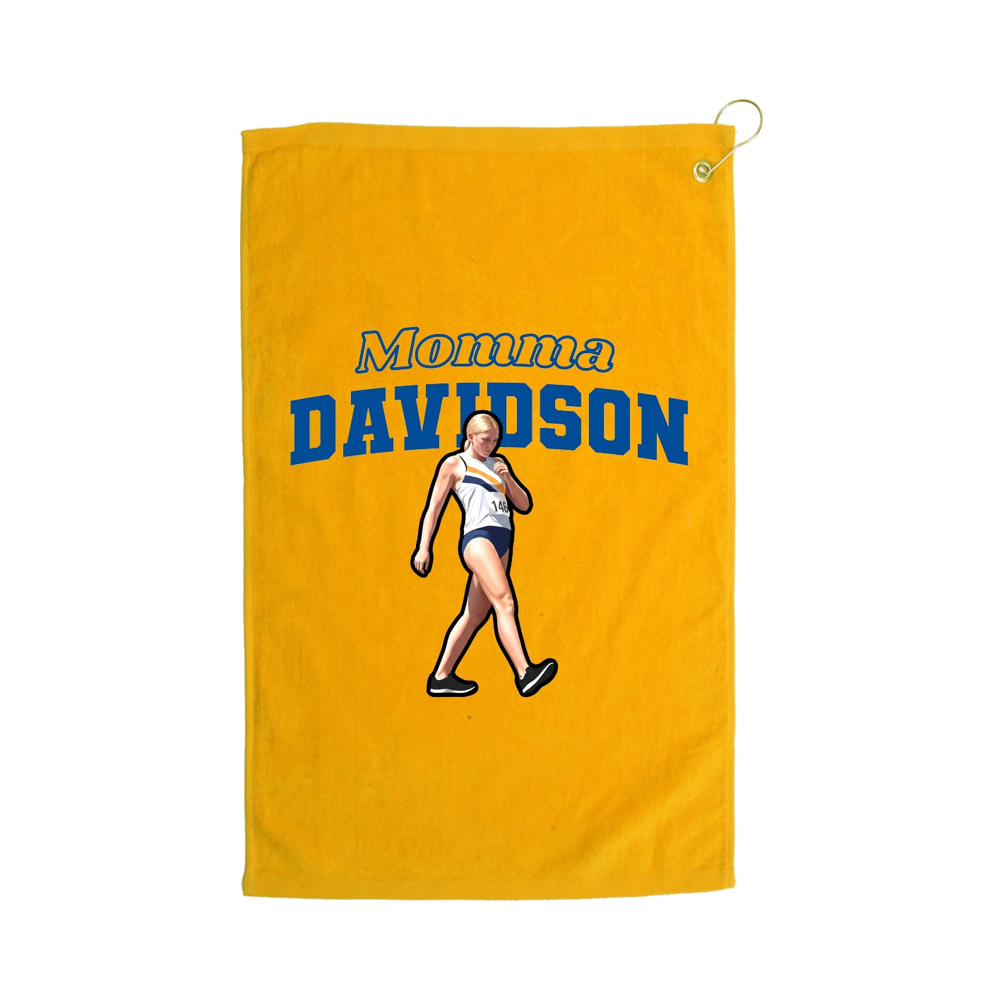 Golf Towel — Mothers Day Block in Gold