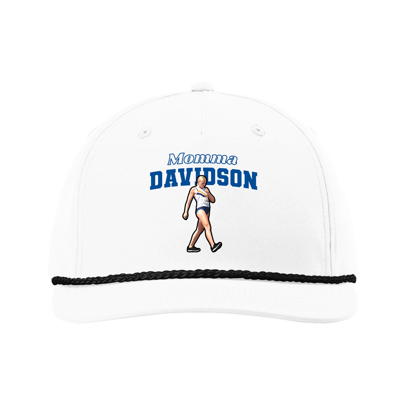 Five-Panel Classic Rope Cap — Mothers Day Block in White
