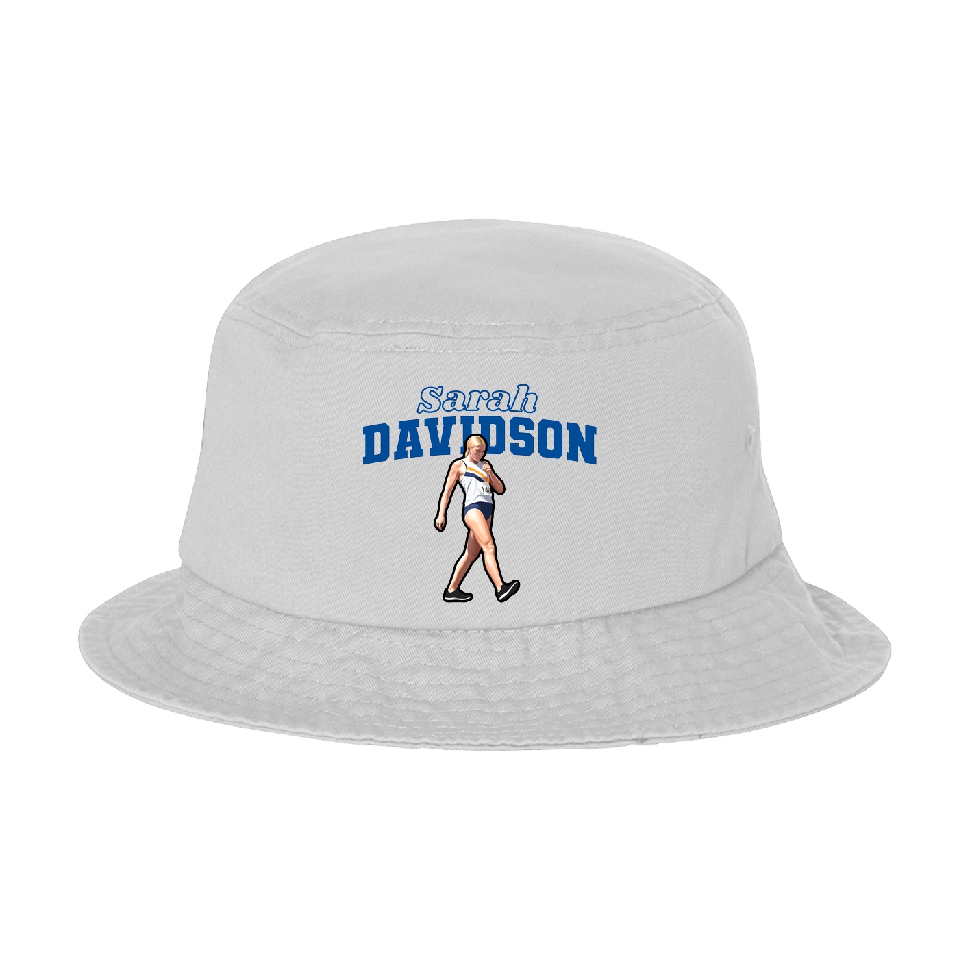 Bucket Cap — Name Arch in White