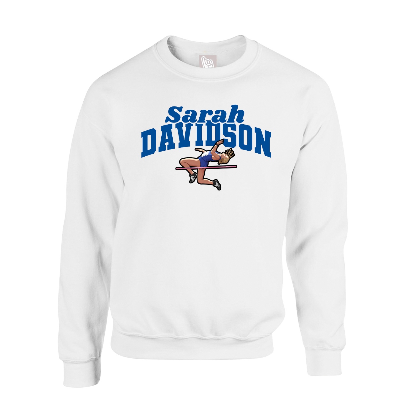 Fleece Crew — Signature Arch in White