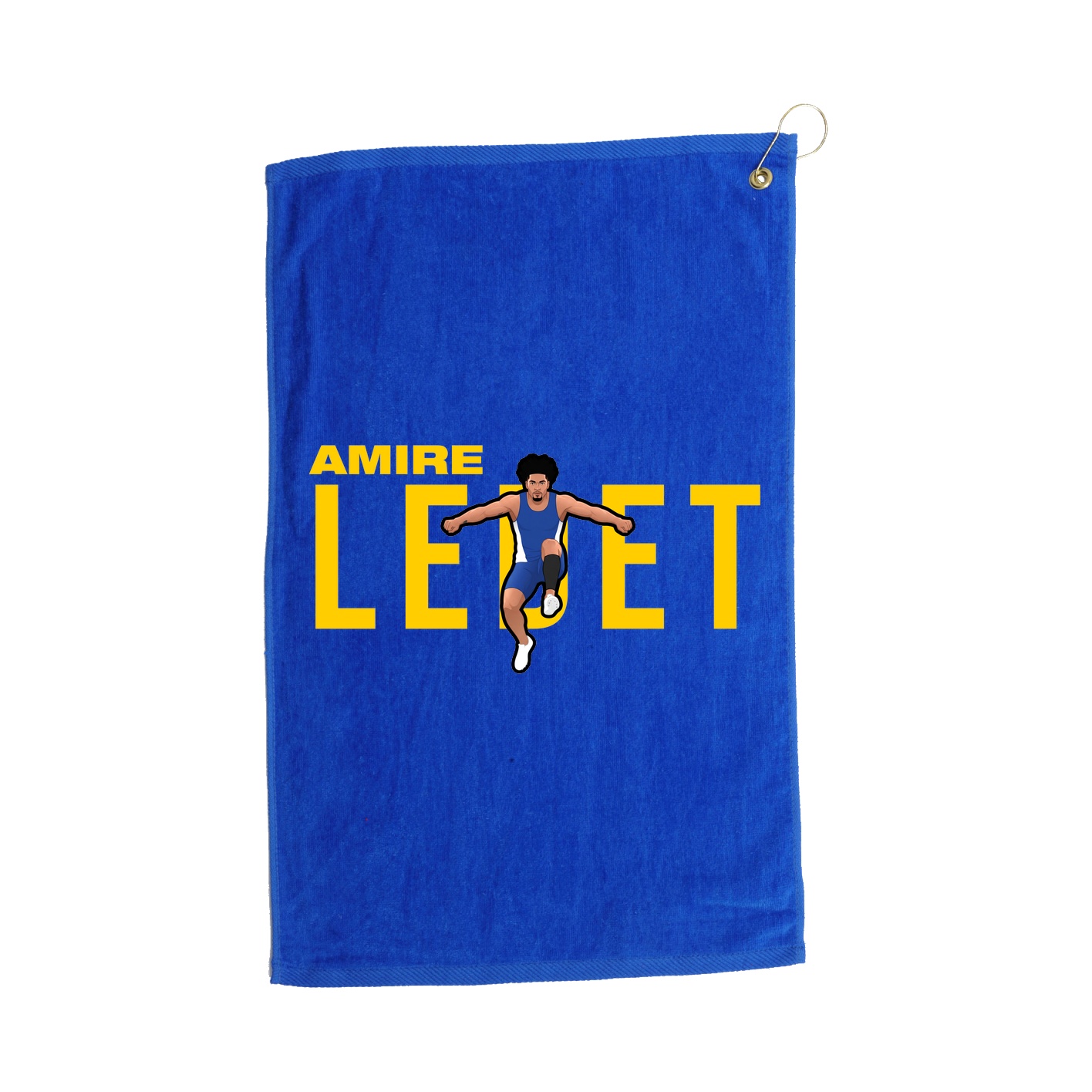 Golf Towel — Player Name in Royal