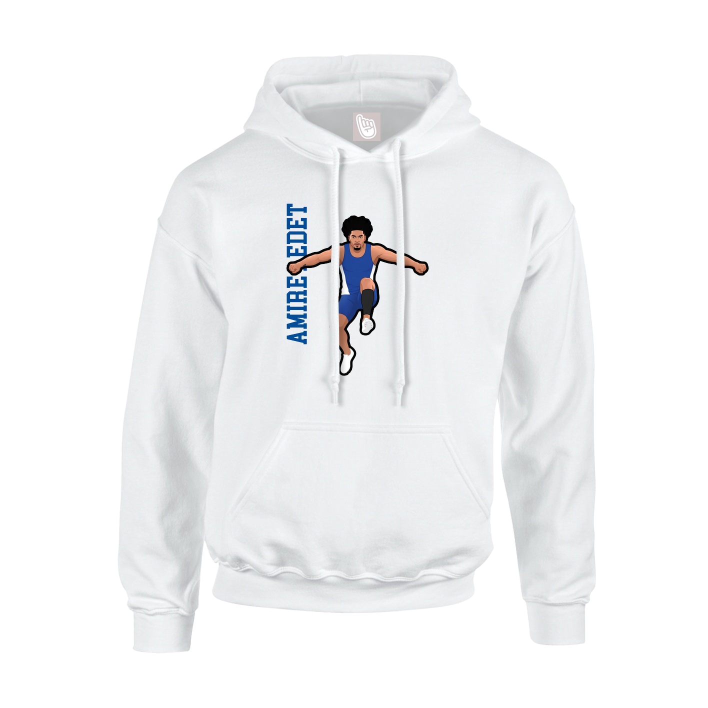 Hoodie — Name Vertical in White