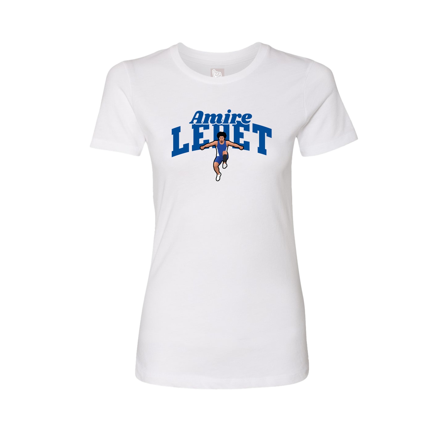 Fitted Women's Tee — Signature Arch in White