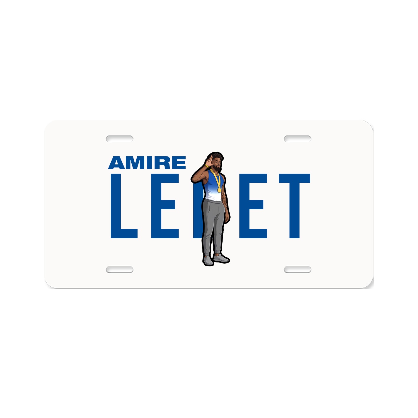 License Plate — Player Name in Classic