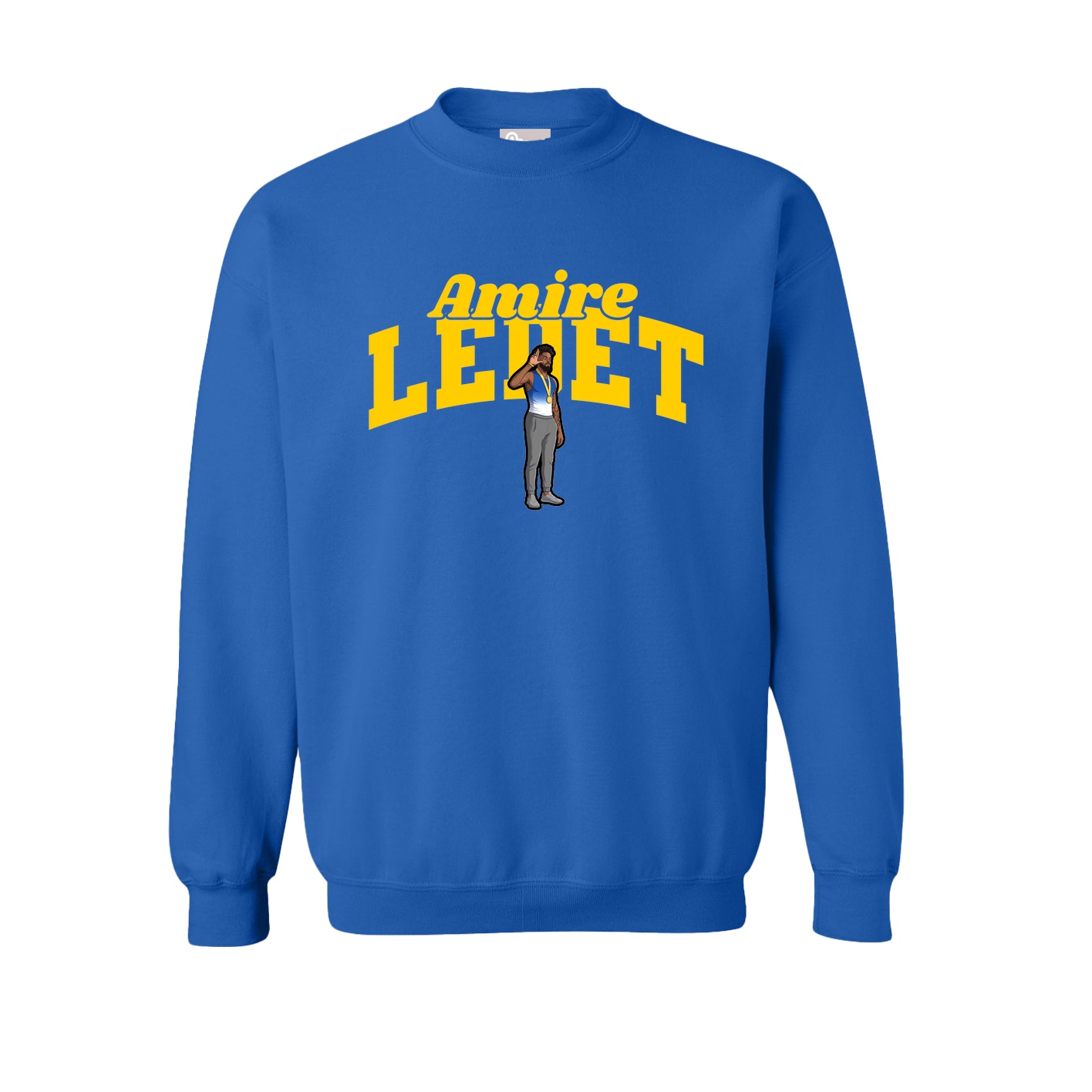 Fleece Crew — Signature Arch in Royal