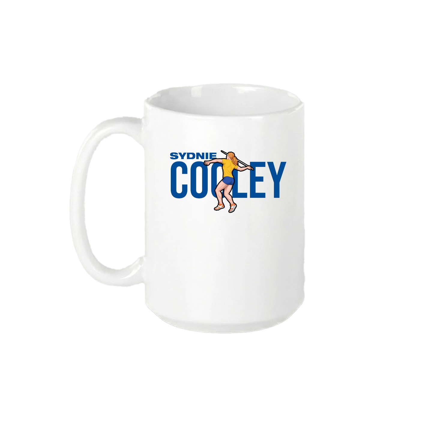 15oz Coffee Mug — Player Name in White