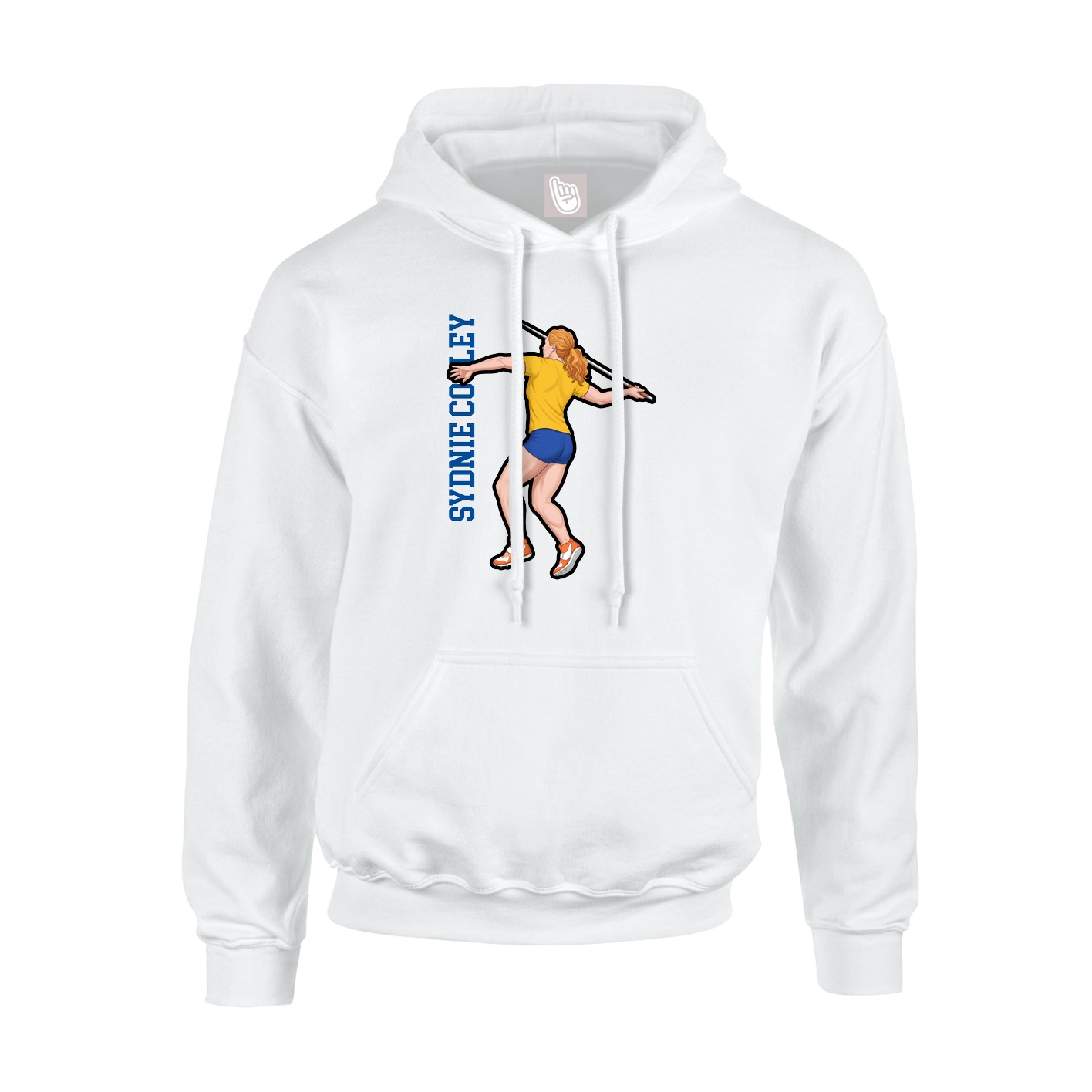 Hoodie — Name Vertical in White