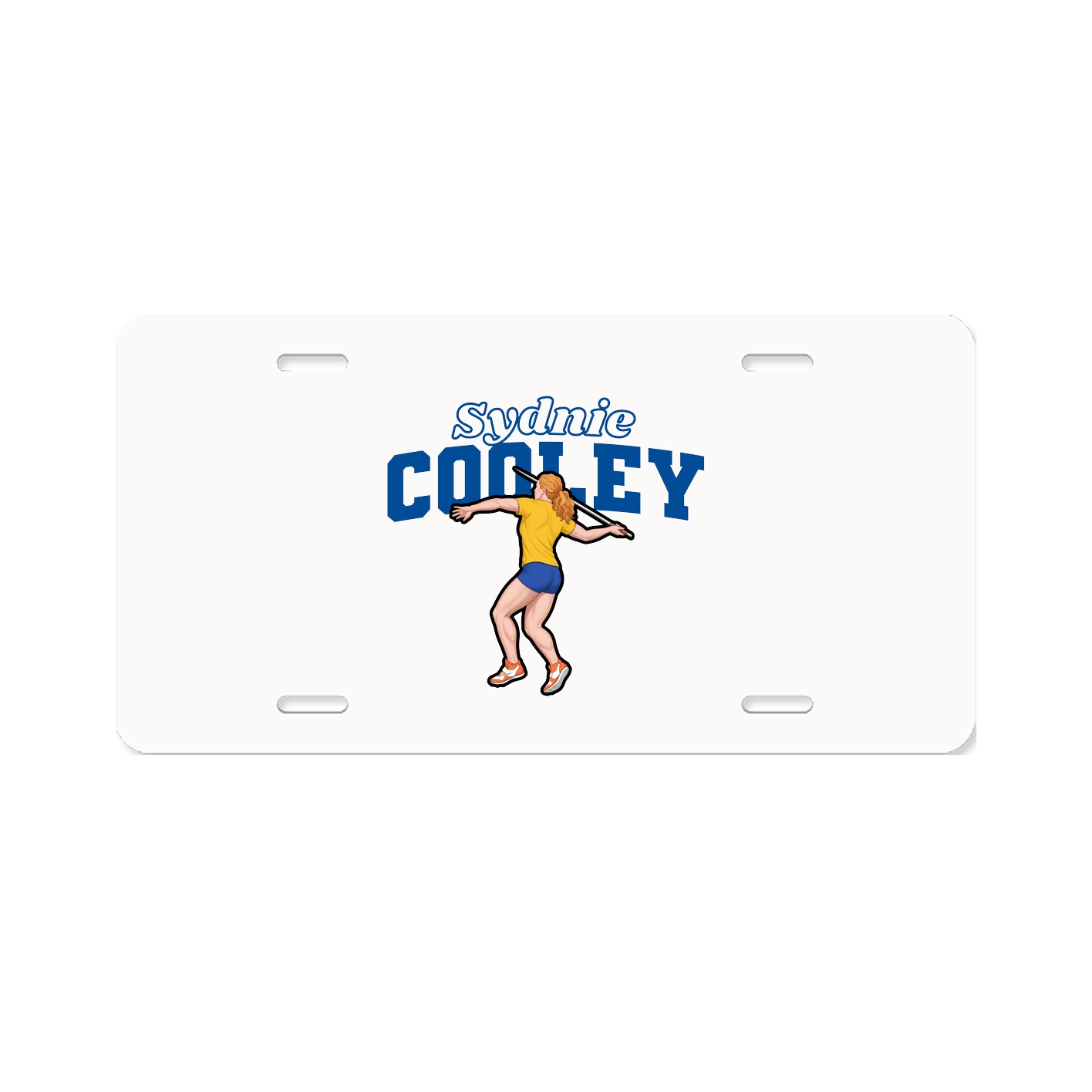 License Plate — Name Arch in Classic