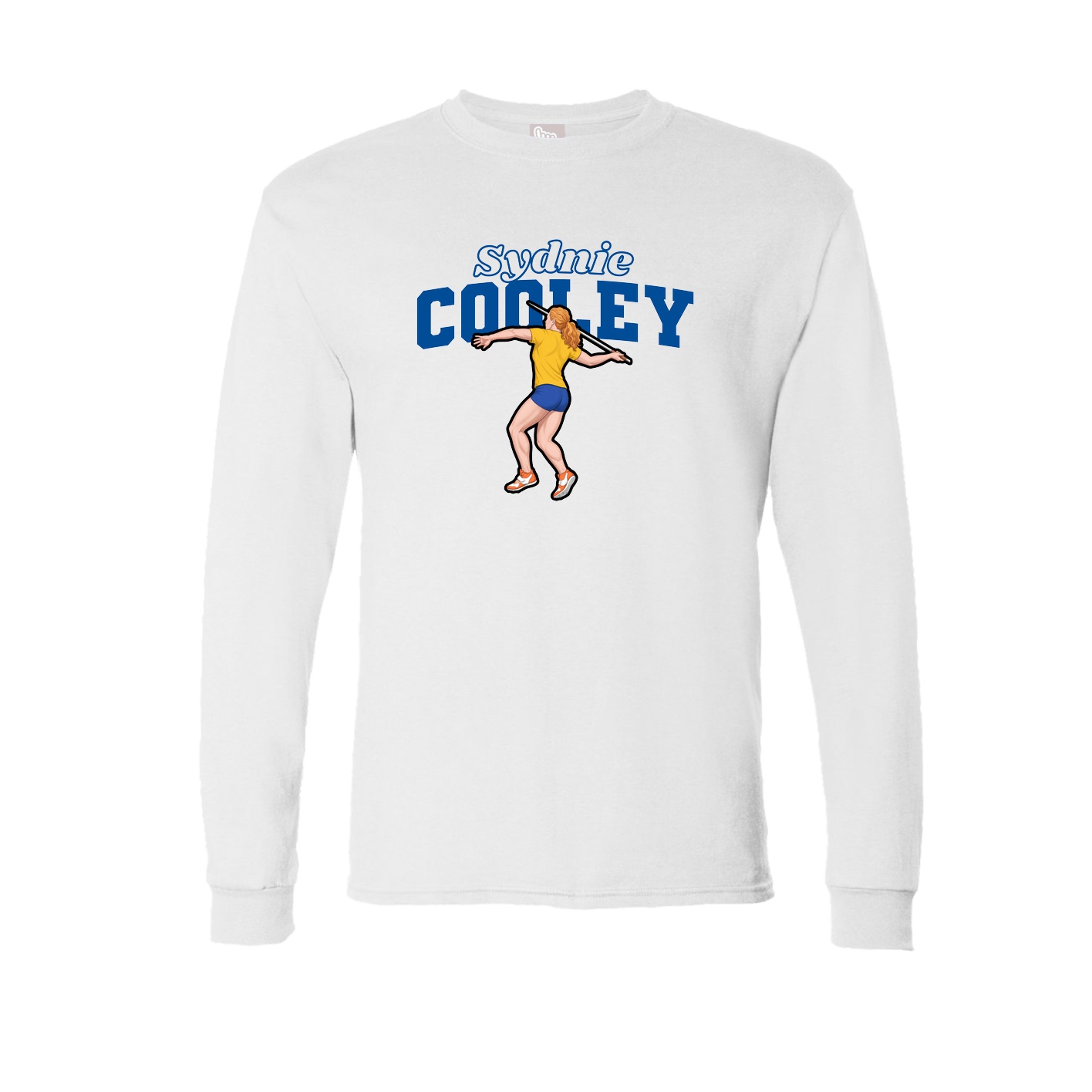 Long Sleeve Tee — Name Arch in White