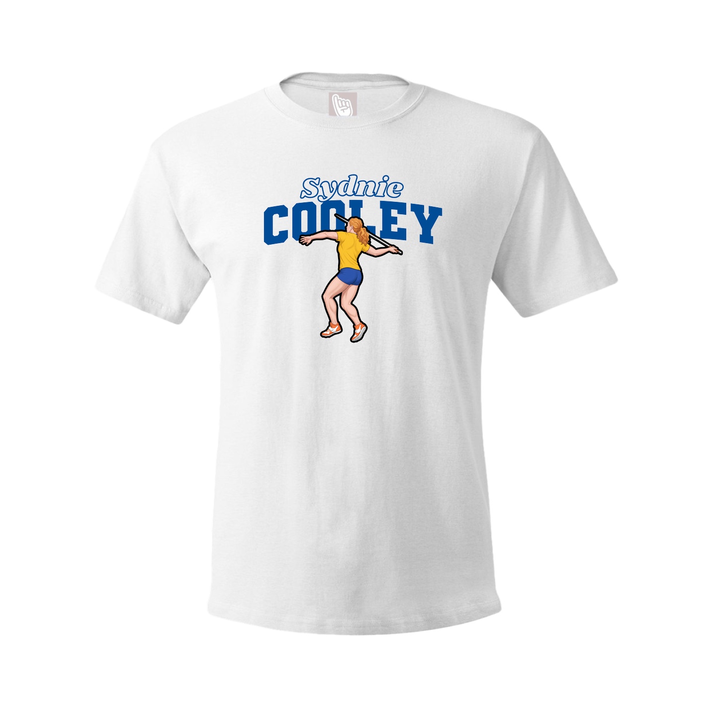 Youth Tee — Name Arch in White