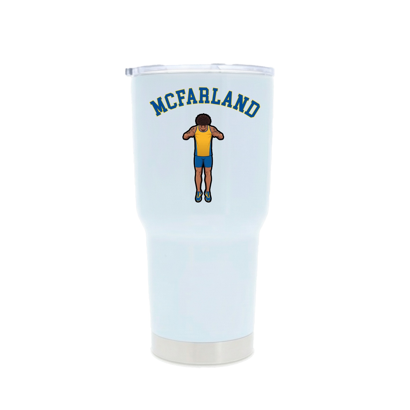 30oz Stainless Steel Tumbler — Shirsey Arch in White