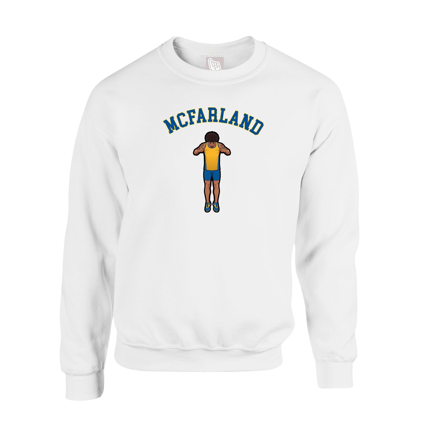 Fleece Crew — Shirsey Arch in White