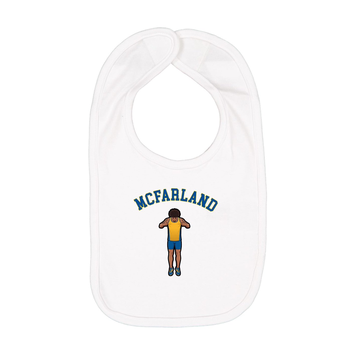 Infant Bib — Shirsey Arch in White