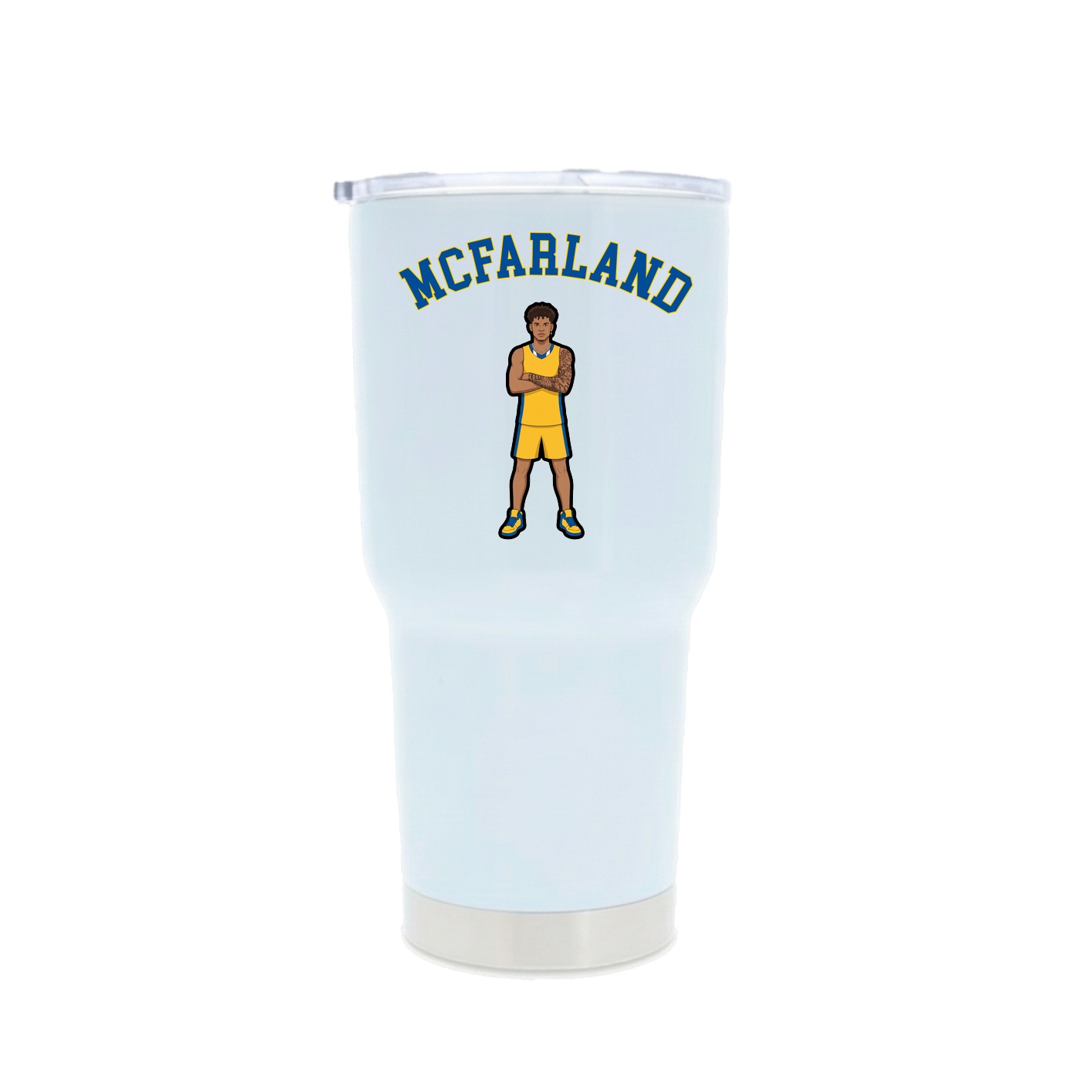 30oz Stainless Steel Tumbler — Shirsey Arch in White