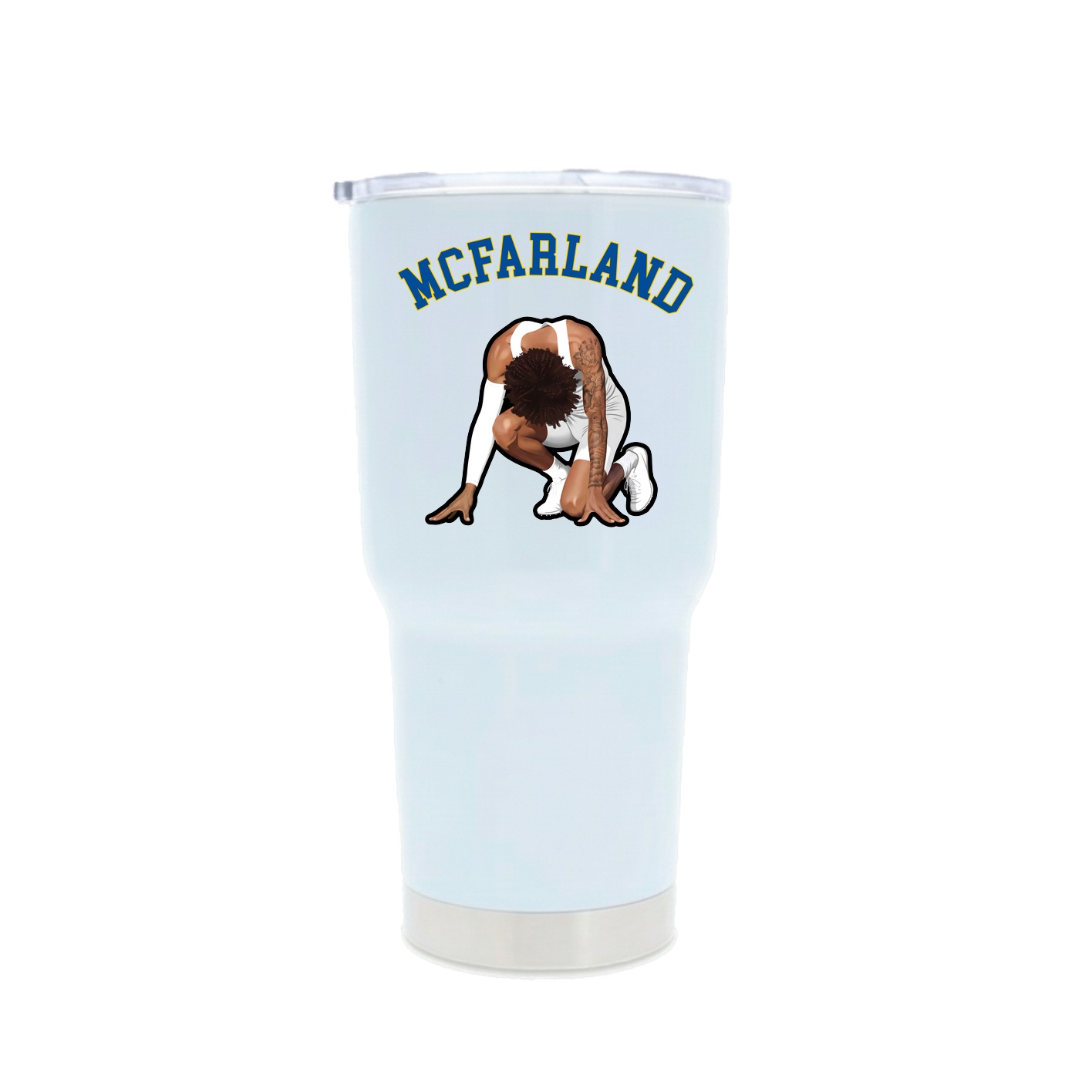 30oz Stainless Steel Tumbler — Shirsey Arch in White