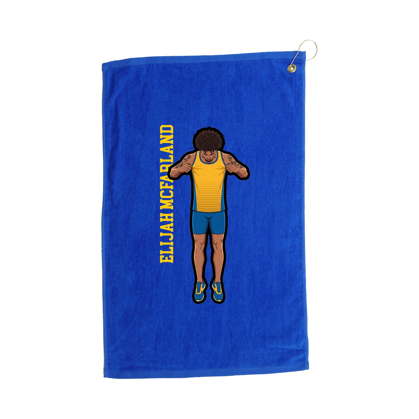 Golf Towel — Name Vertical in Royal