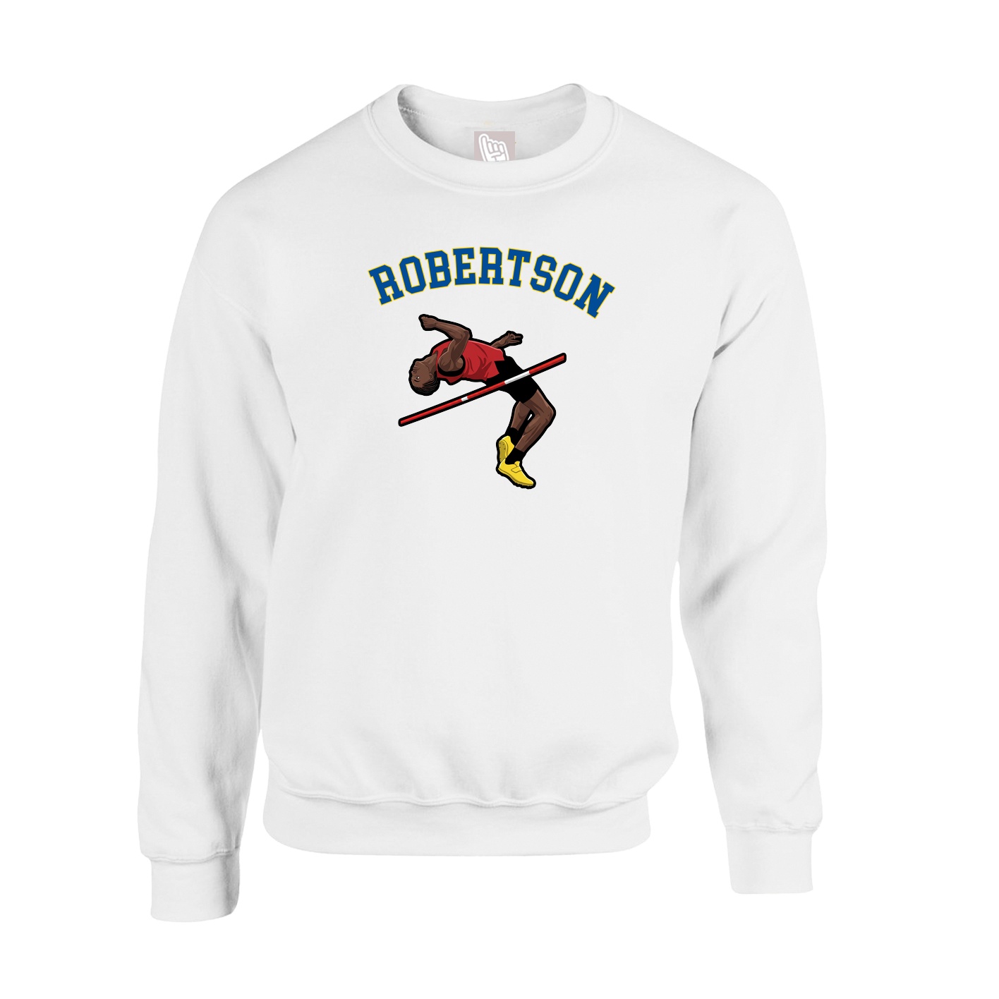 Fleece Crew — Shirsey Arch in White