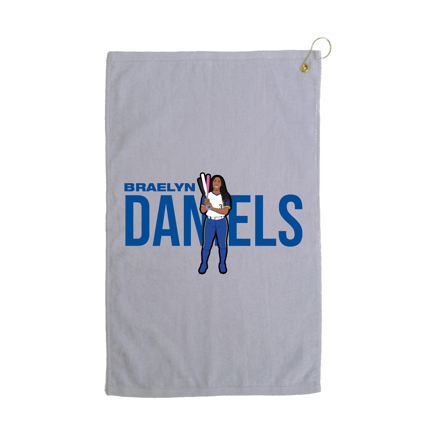 Golf Towel — Player Name in Grey