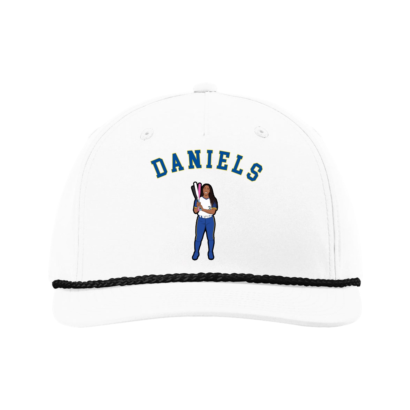Five-Panel Classic Rope Cap — Shirsey Arch in White