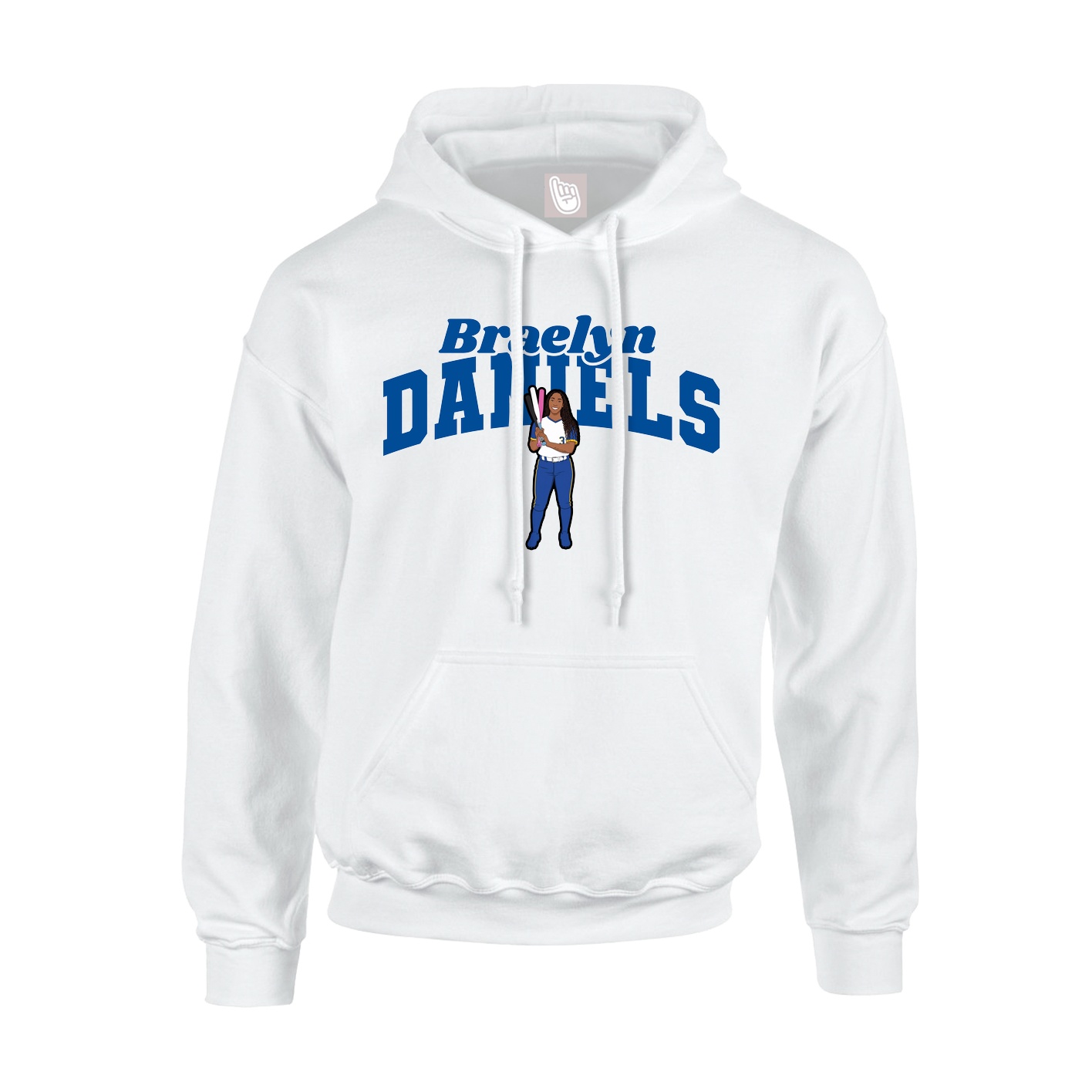 Hoodie — Signature Arch in White