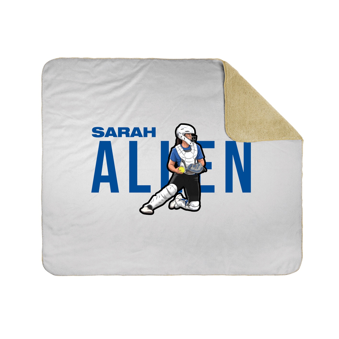 Throw Blanket — Player Name in White