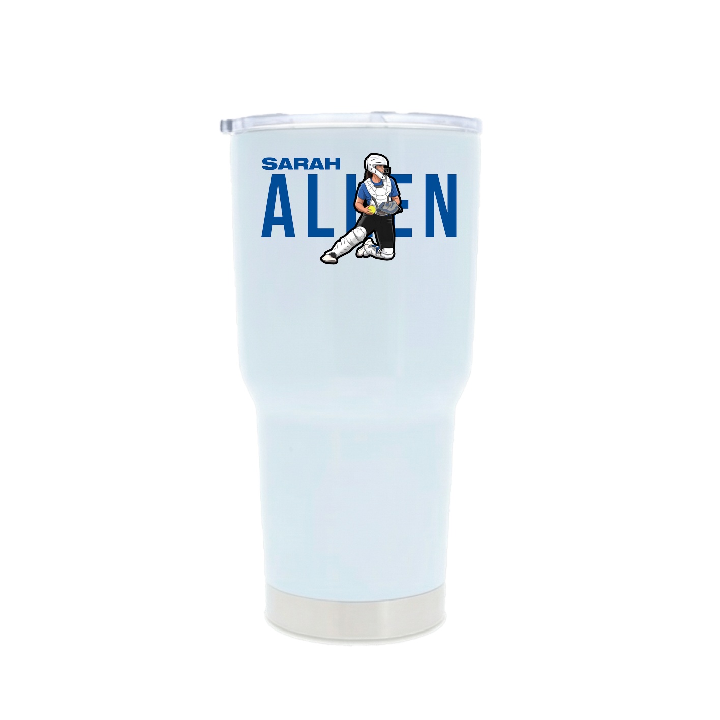 30oz Stainless Steel Tumbler — Player Name in White