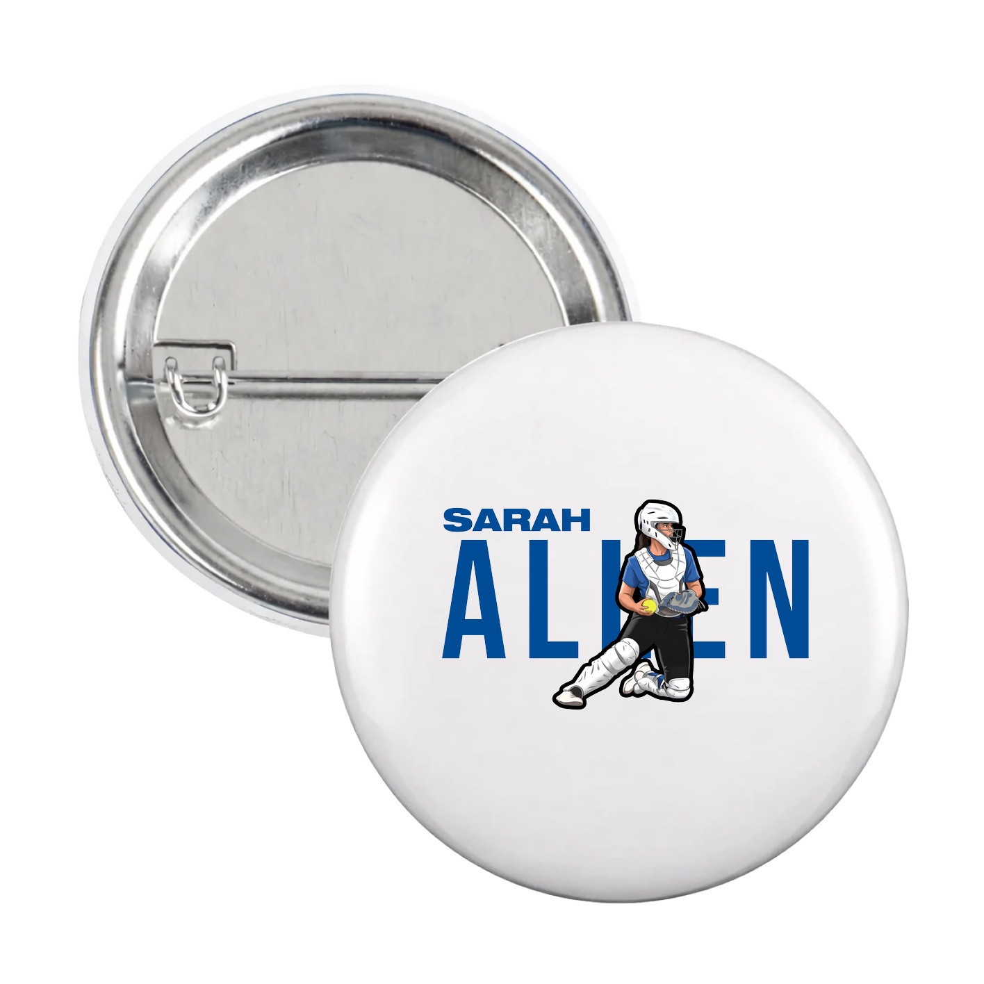 Game Day Button — Player Name in White
