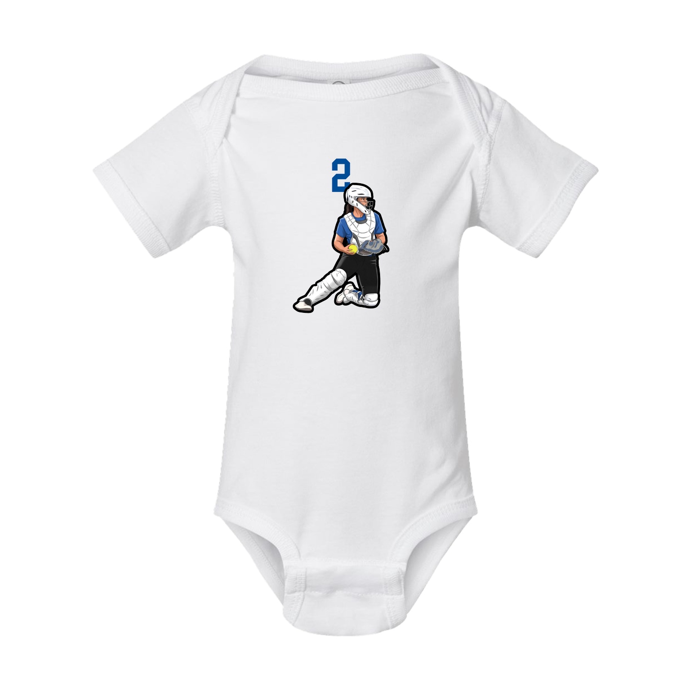 Baby Onesie — Number Top in White