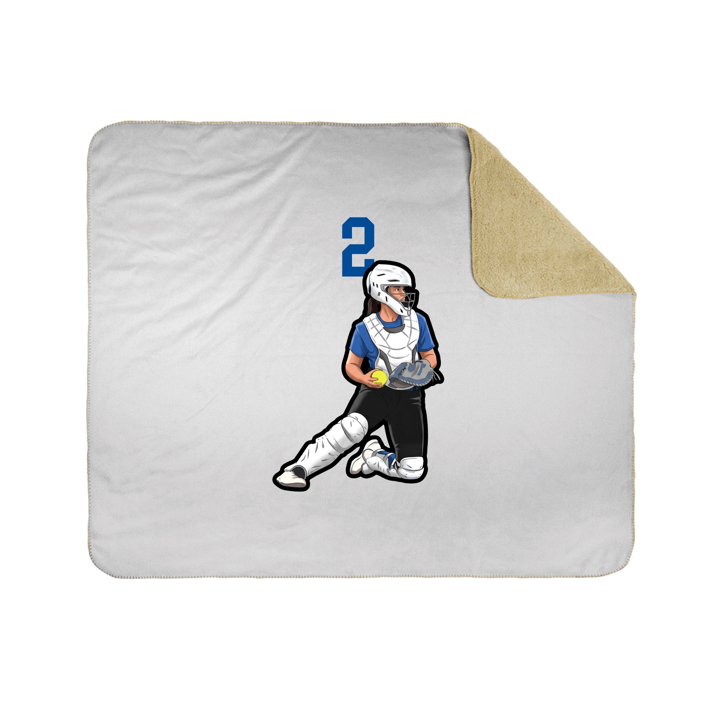 Throw Blanket — Number Top in White