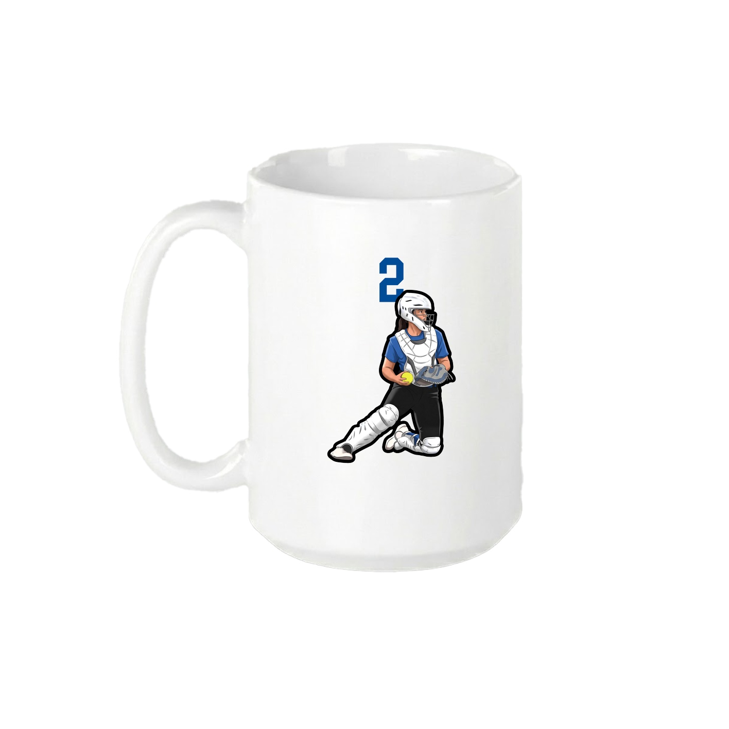 15oz Coffee Mug — Number Top in White