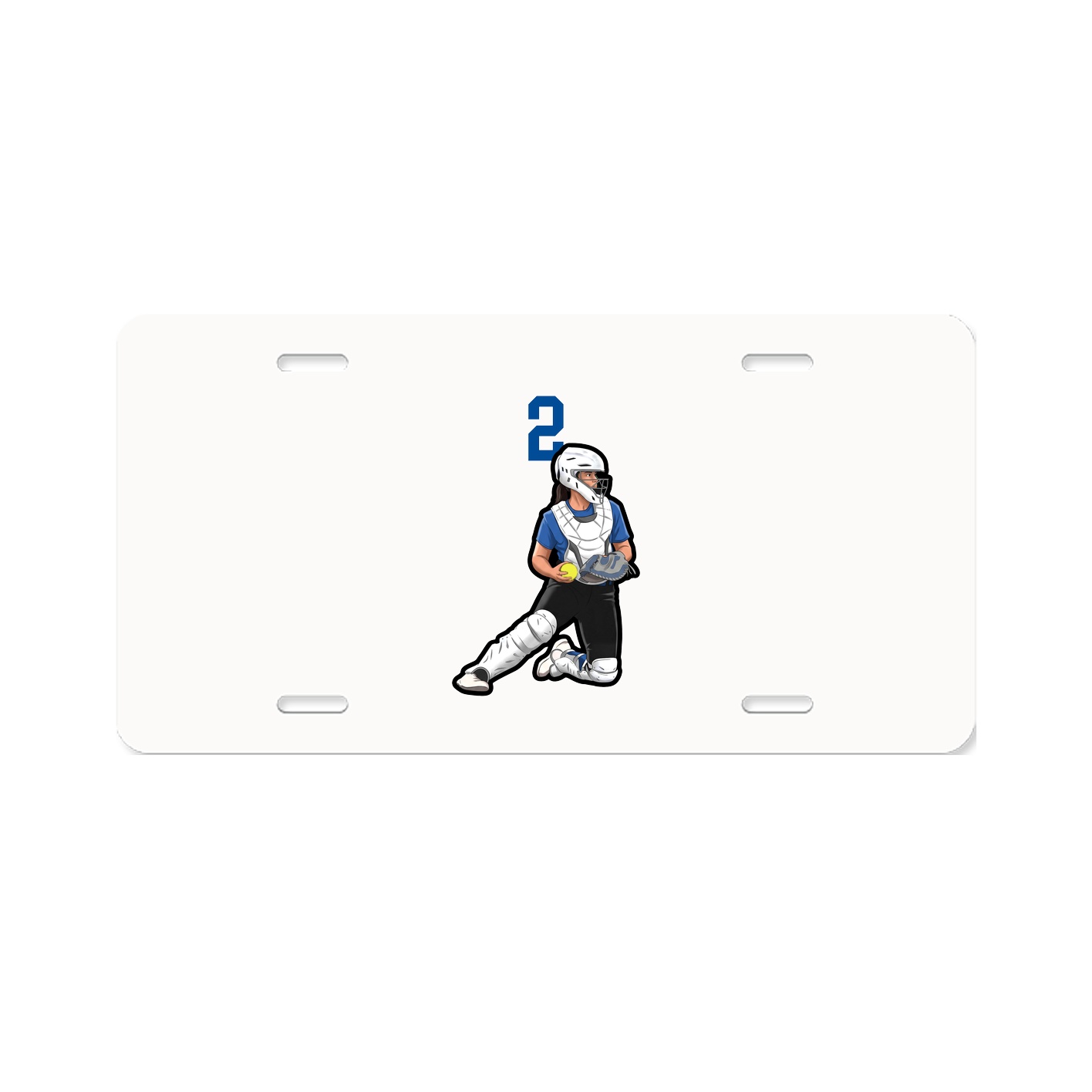 License Plate — Number Top in Classic