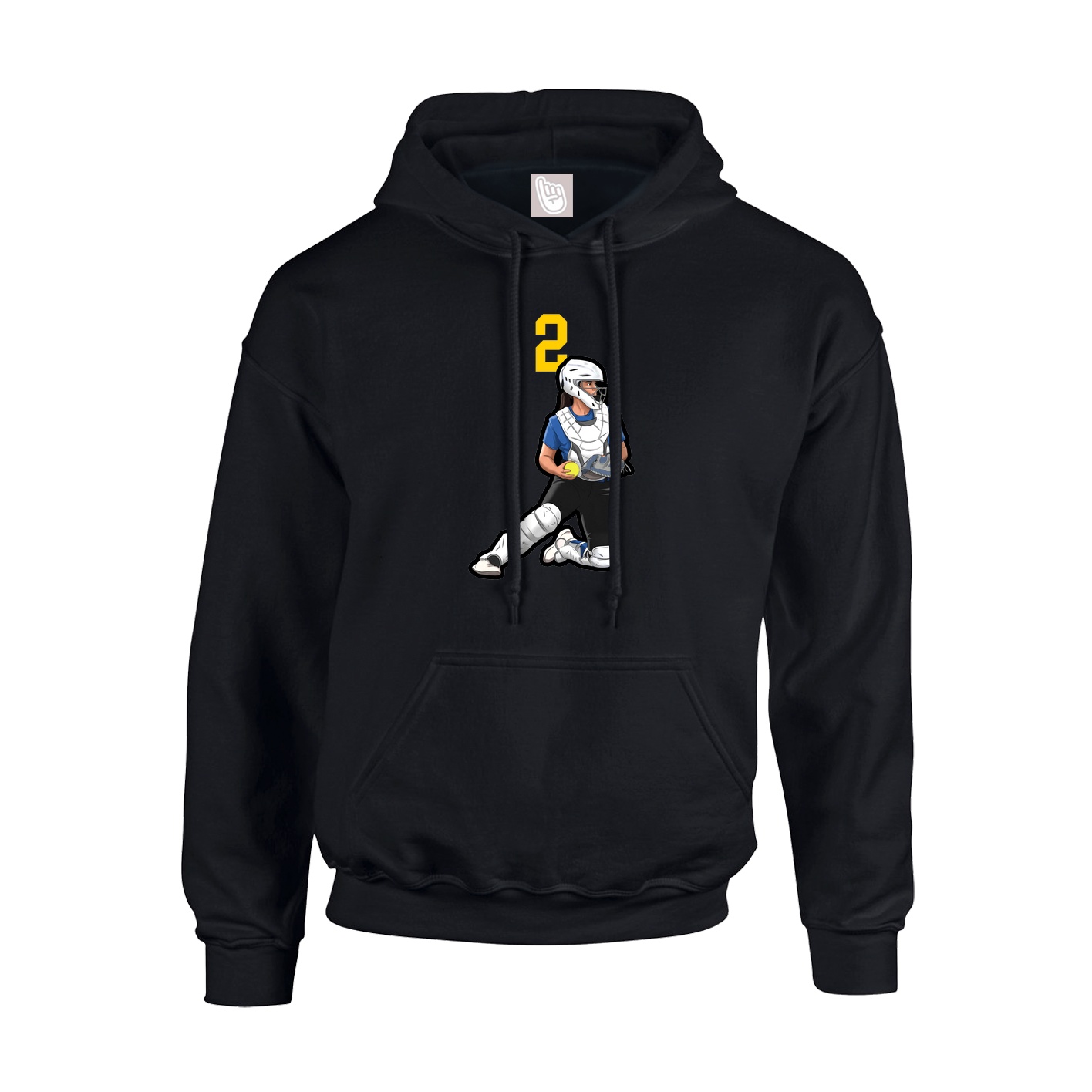 Youth Hoodie — Number Top in Black
