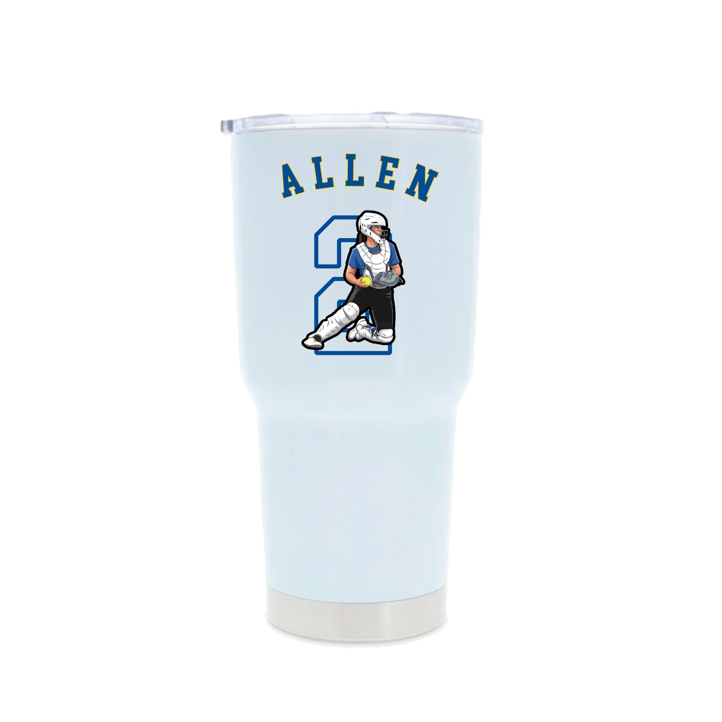 30oz Stainless Steel Tumbler — Shirsey Arch in White