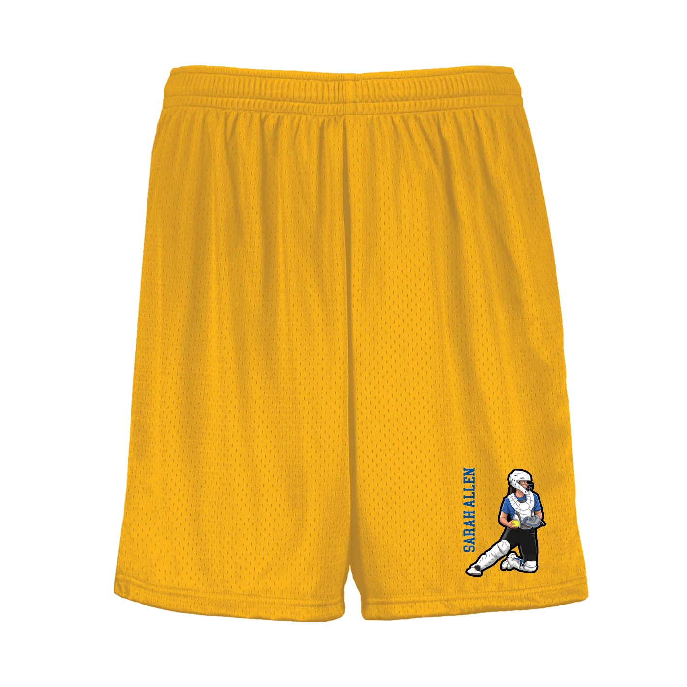 Shorts — Name Vertical in Gold