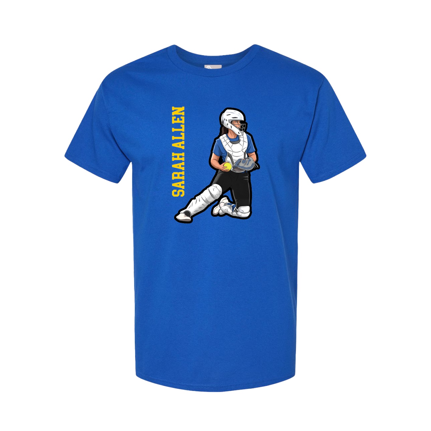 Tee — Name Vertical in Royal