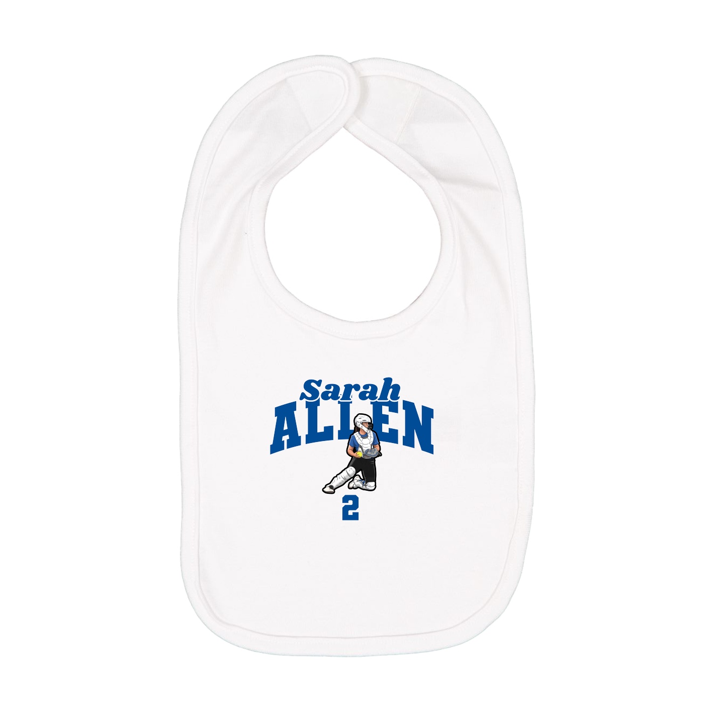 Infant Bib — Signature Arch in White