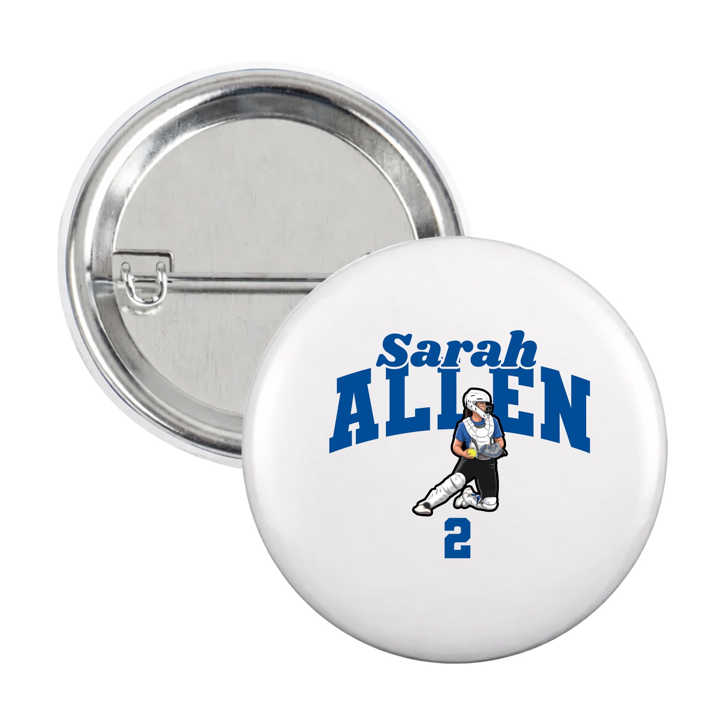 Game Day Button — Signature Arch in White