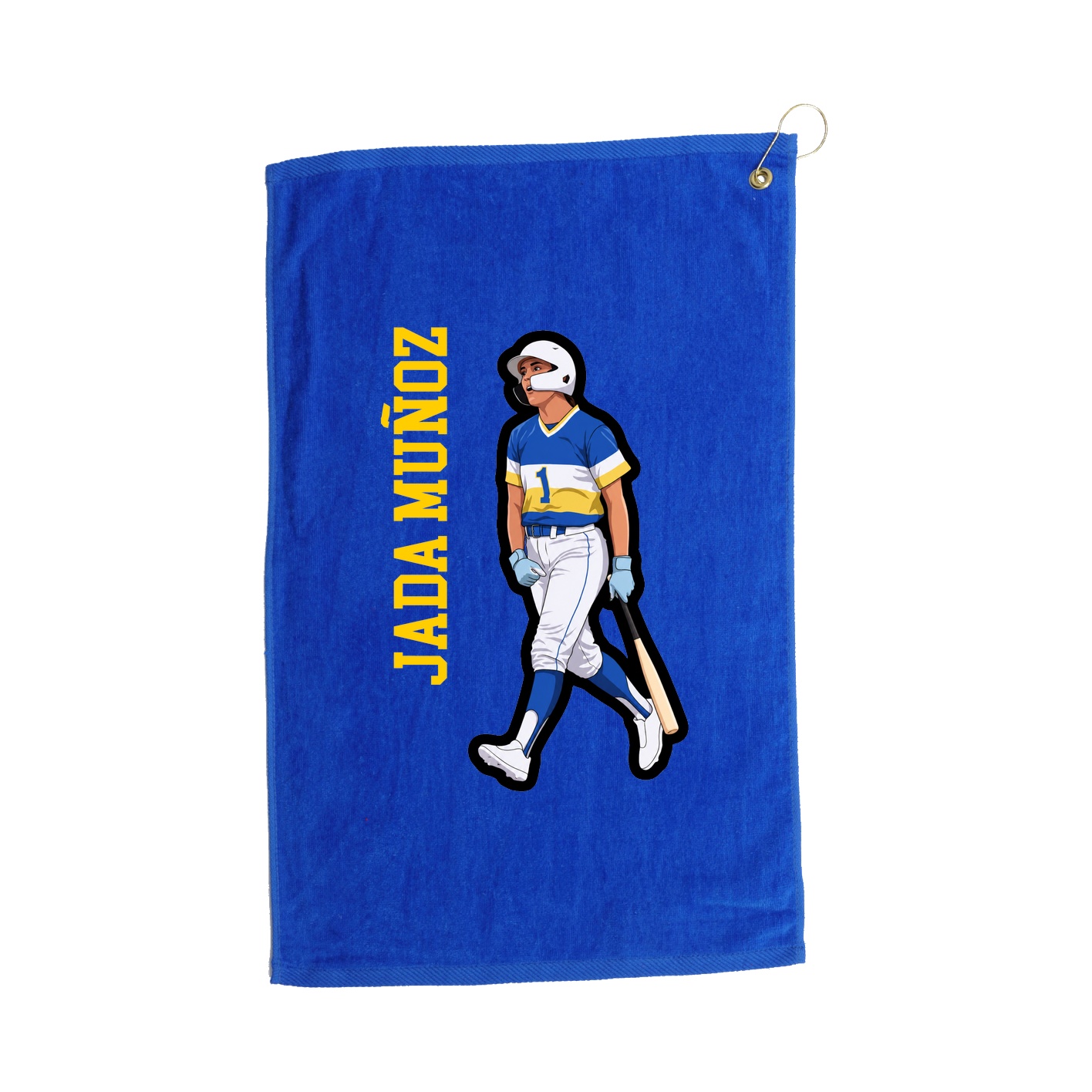 Golf Towel — Name Vertical in Royal
