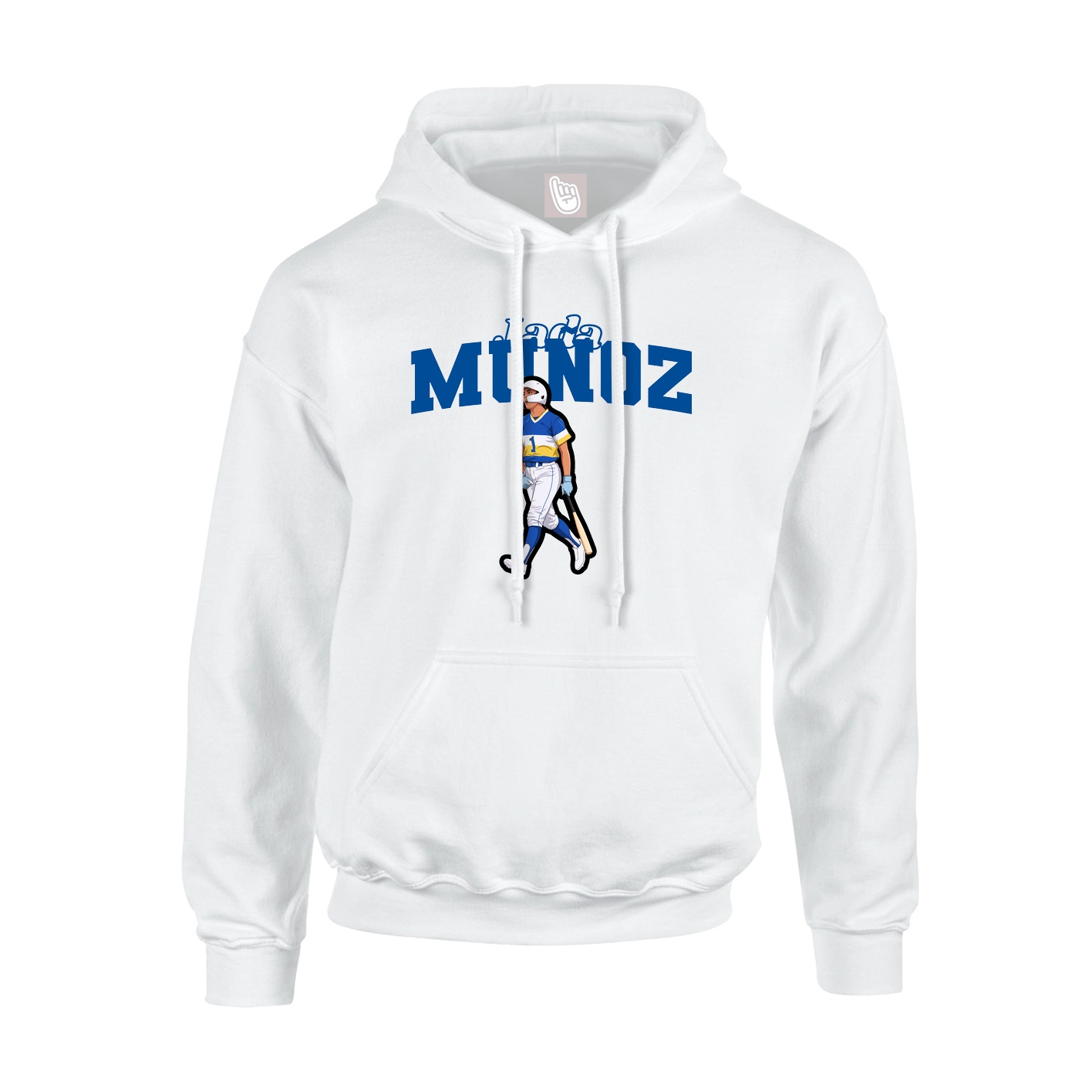 Hoodie — Name Arch in White