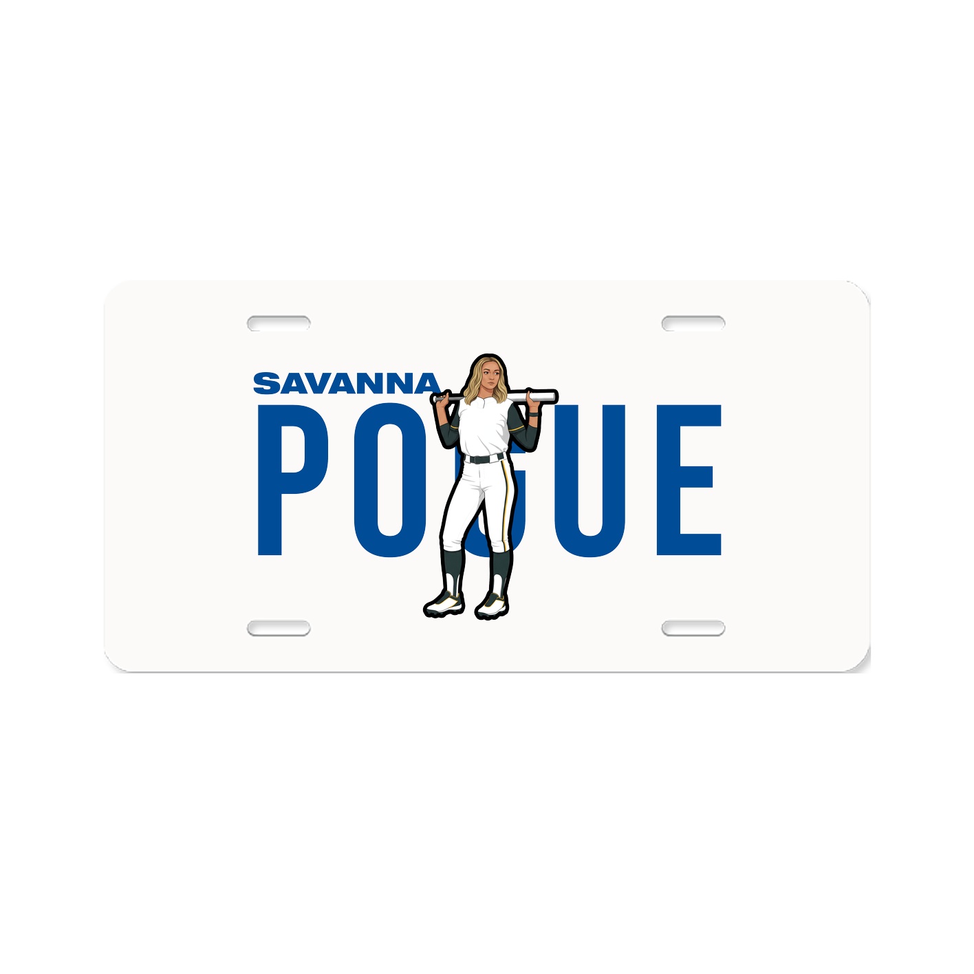 License Plate — Player Name in Classic