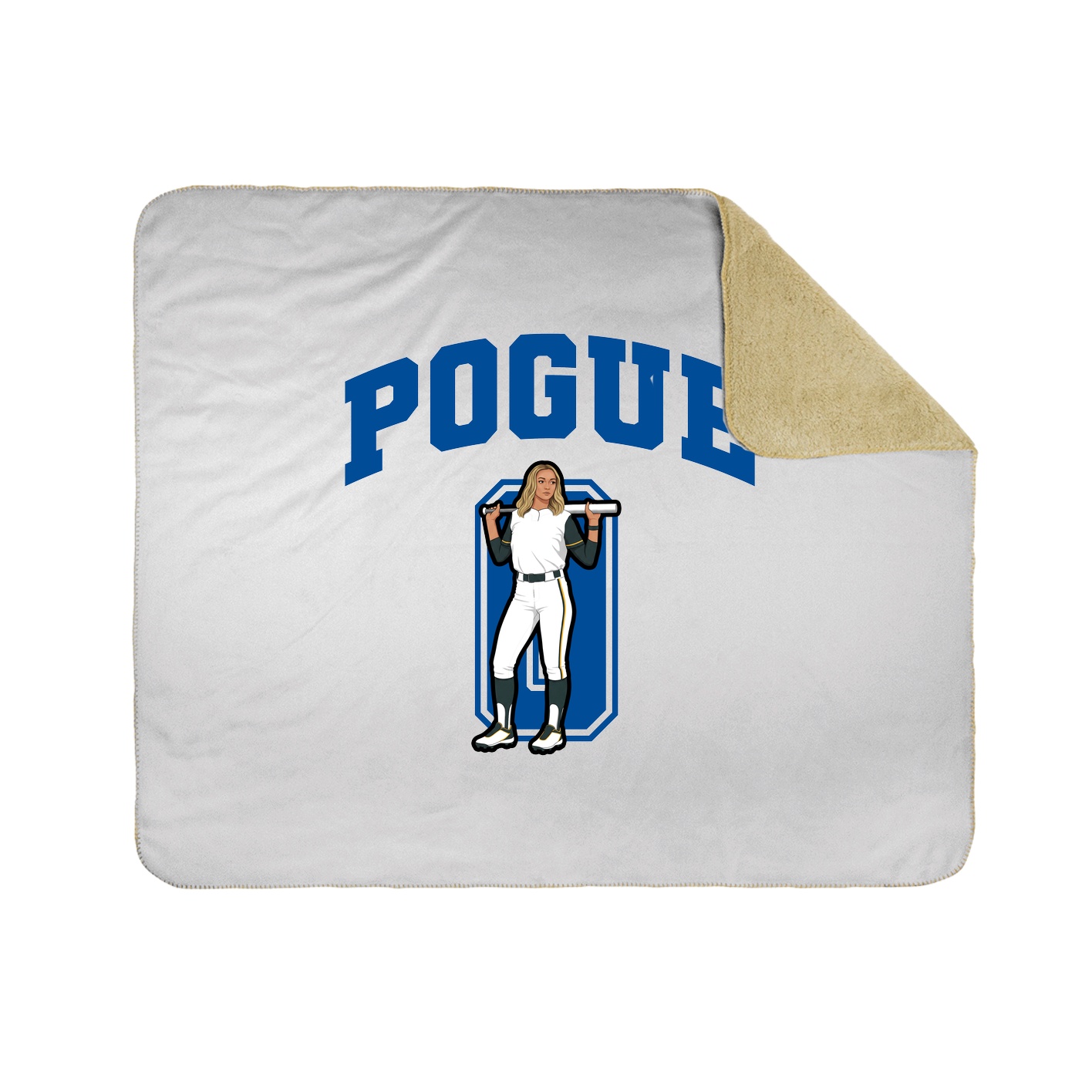 Throw Blanket — Number in White