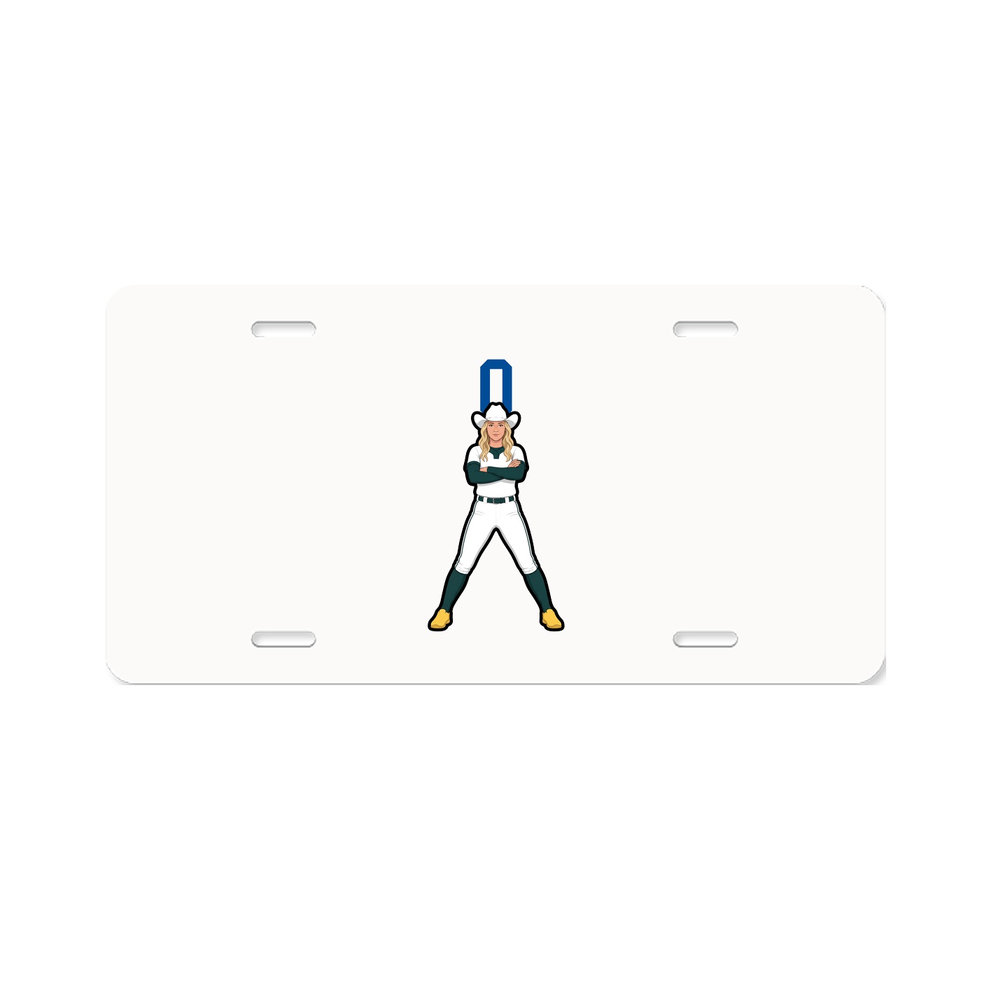 License Plate — Number Top in Classic