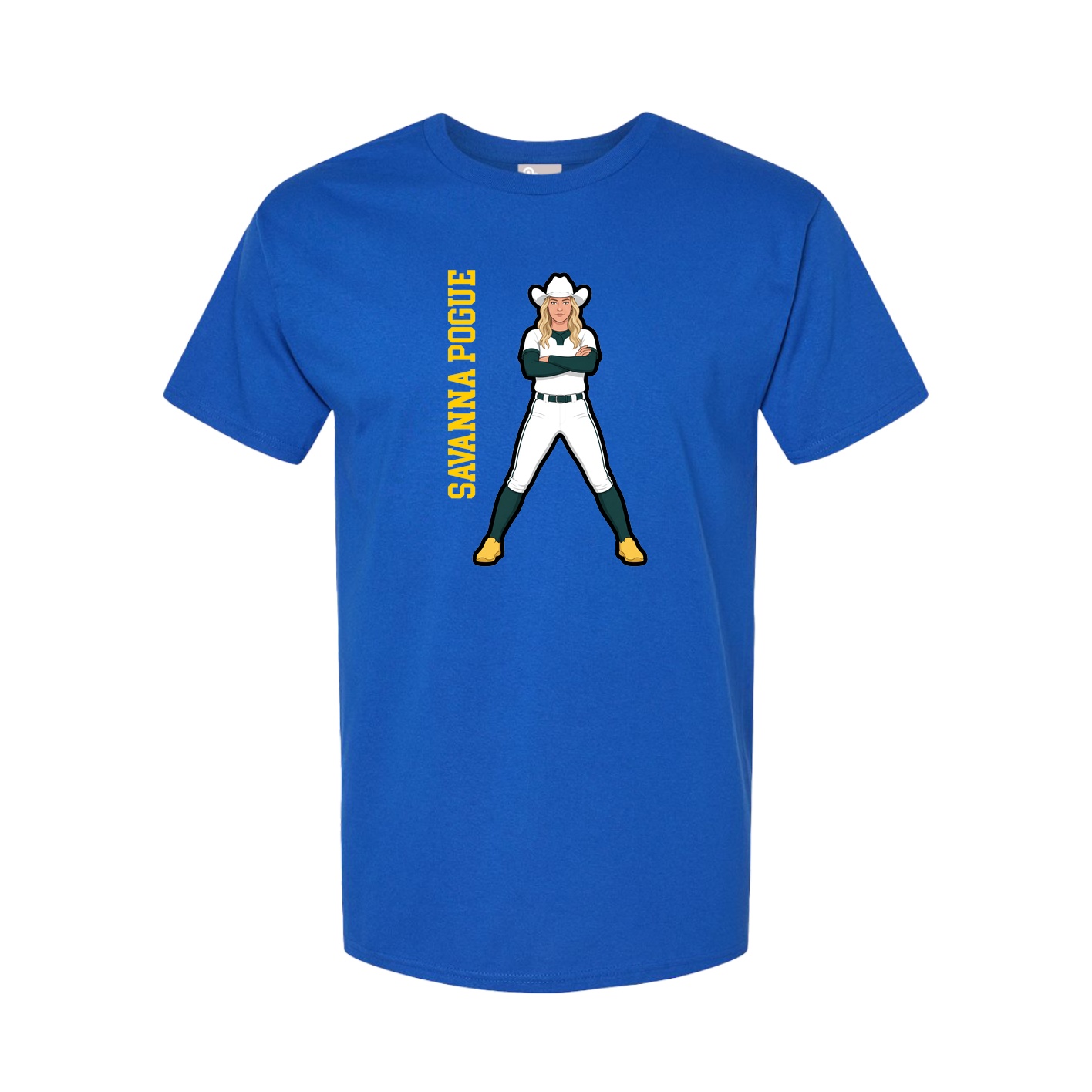 Tee — Name Vertical in Royal