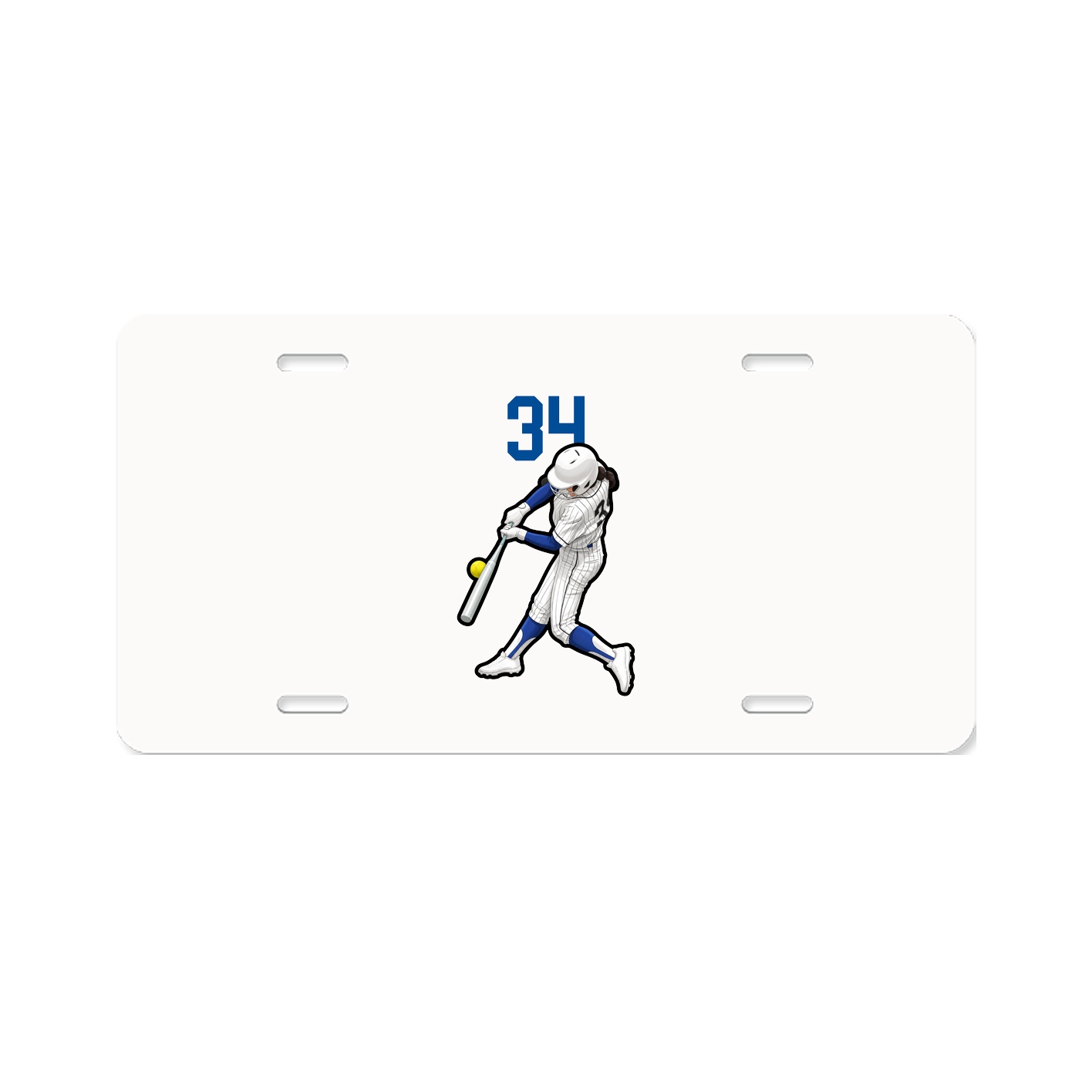 License Plate — Number Top in Classic