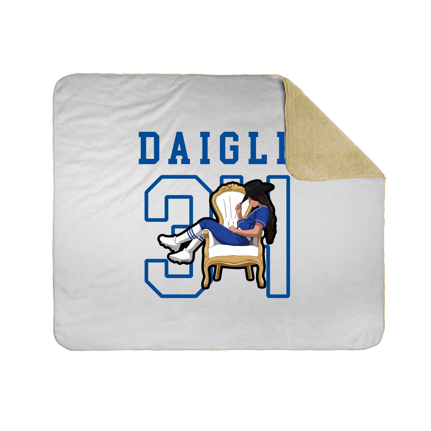 Throw Blanket — Shirsey in White