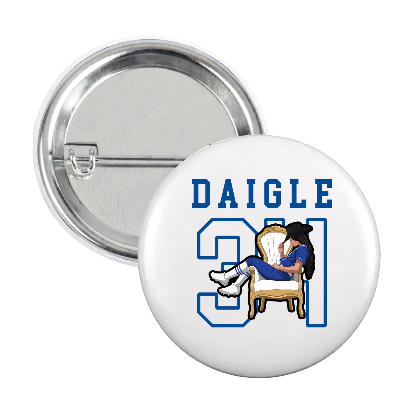 Game Day Button — Shirsey in White